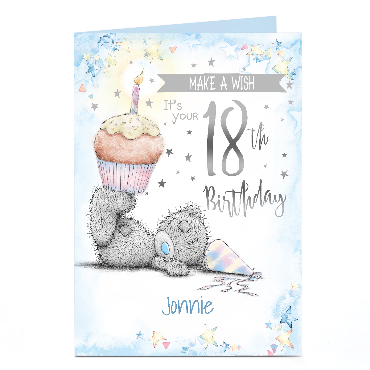 Personalised Tatty Teddy 18th Birthday Card - Make a Wish 18th