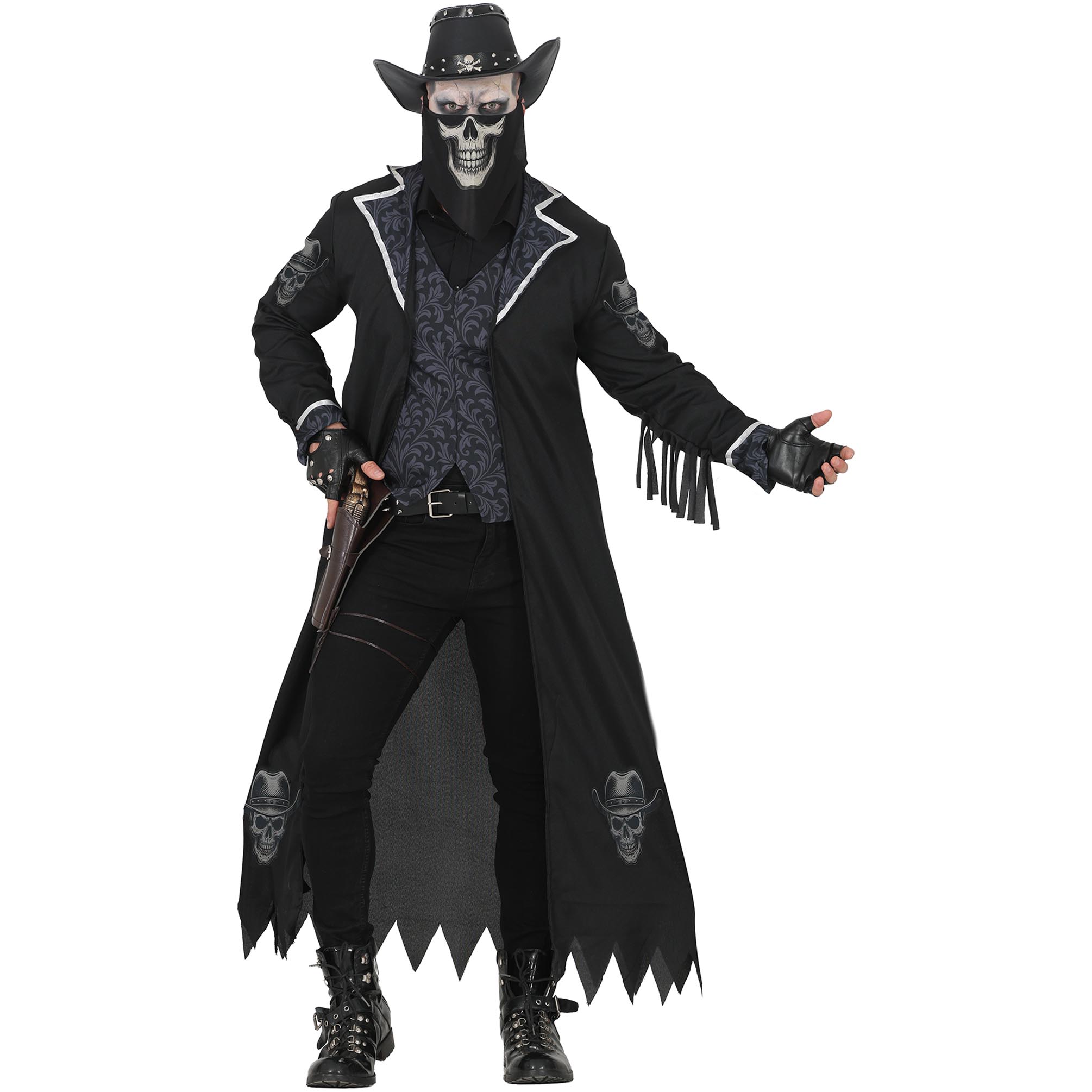 Gothic Cowboy Adult Fancy Dress Costume 