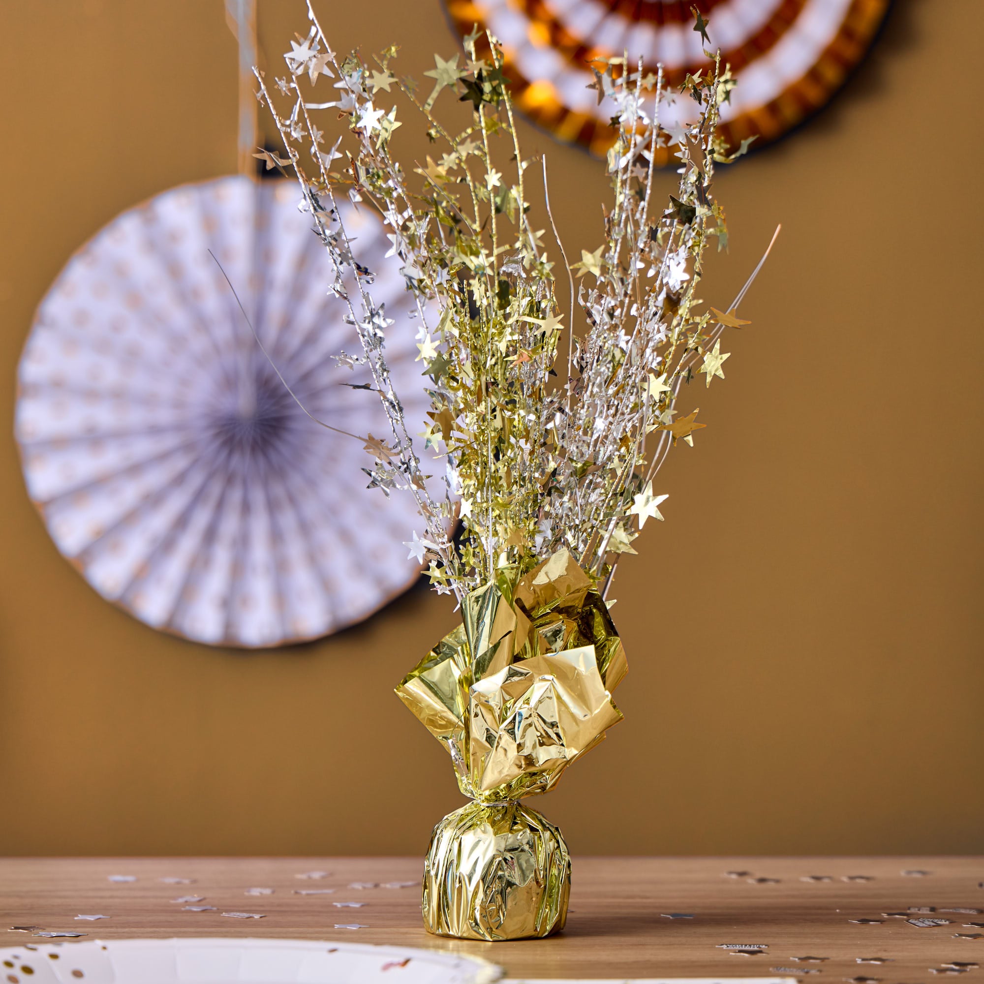 Gold Balloon Weight Centrepiece
