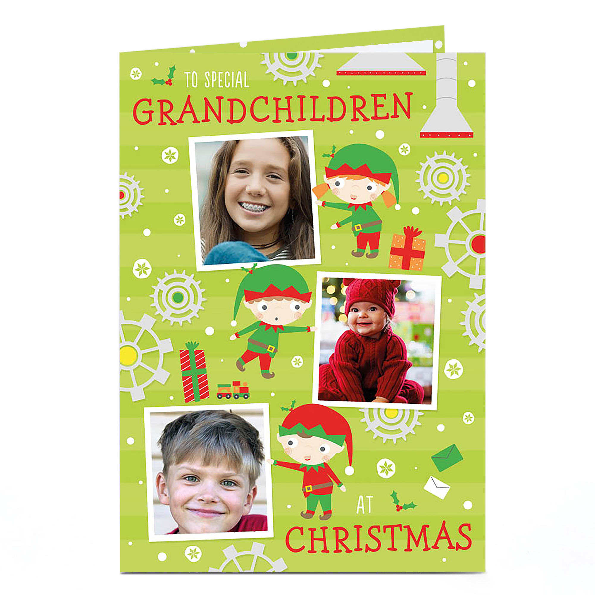 Christmas Card Grandson - Foil & Glitter Finish Xmas | UK