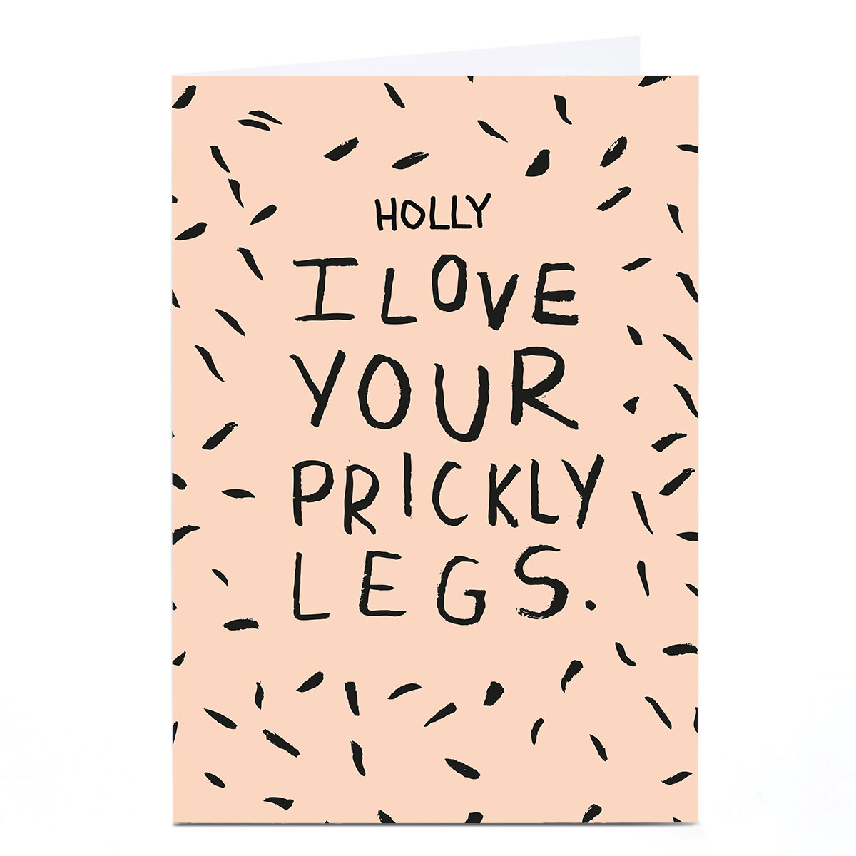 Personalised Whale & Bird Card - I Love Your Prickly Legs 