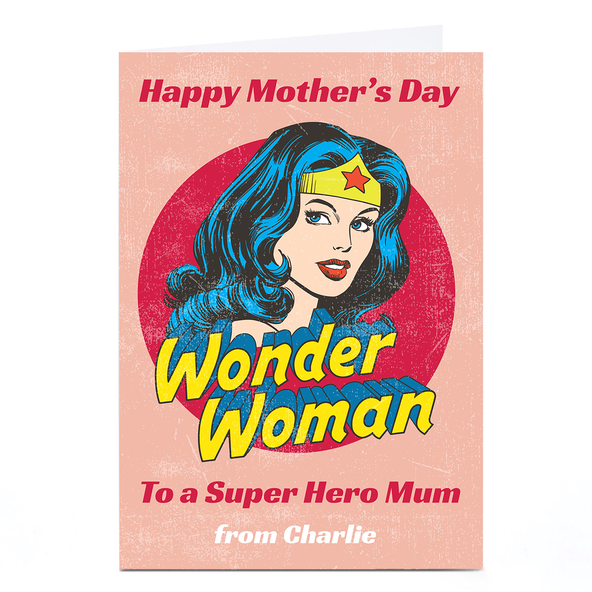 Personalised Wonder Woman Mother's Day Card - Hero Mum