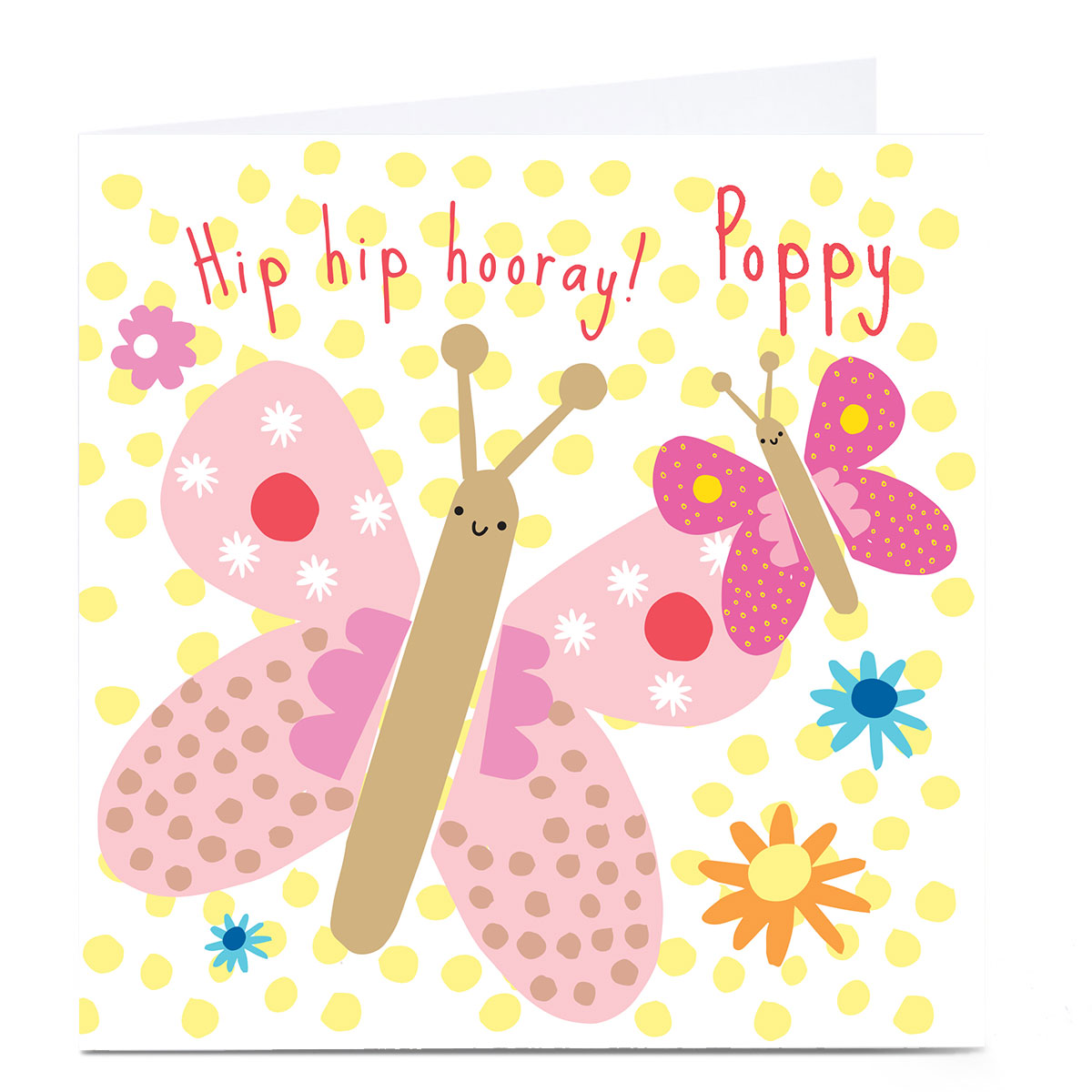 Personalised Squirrel Bandit Card - Butterfly