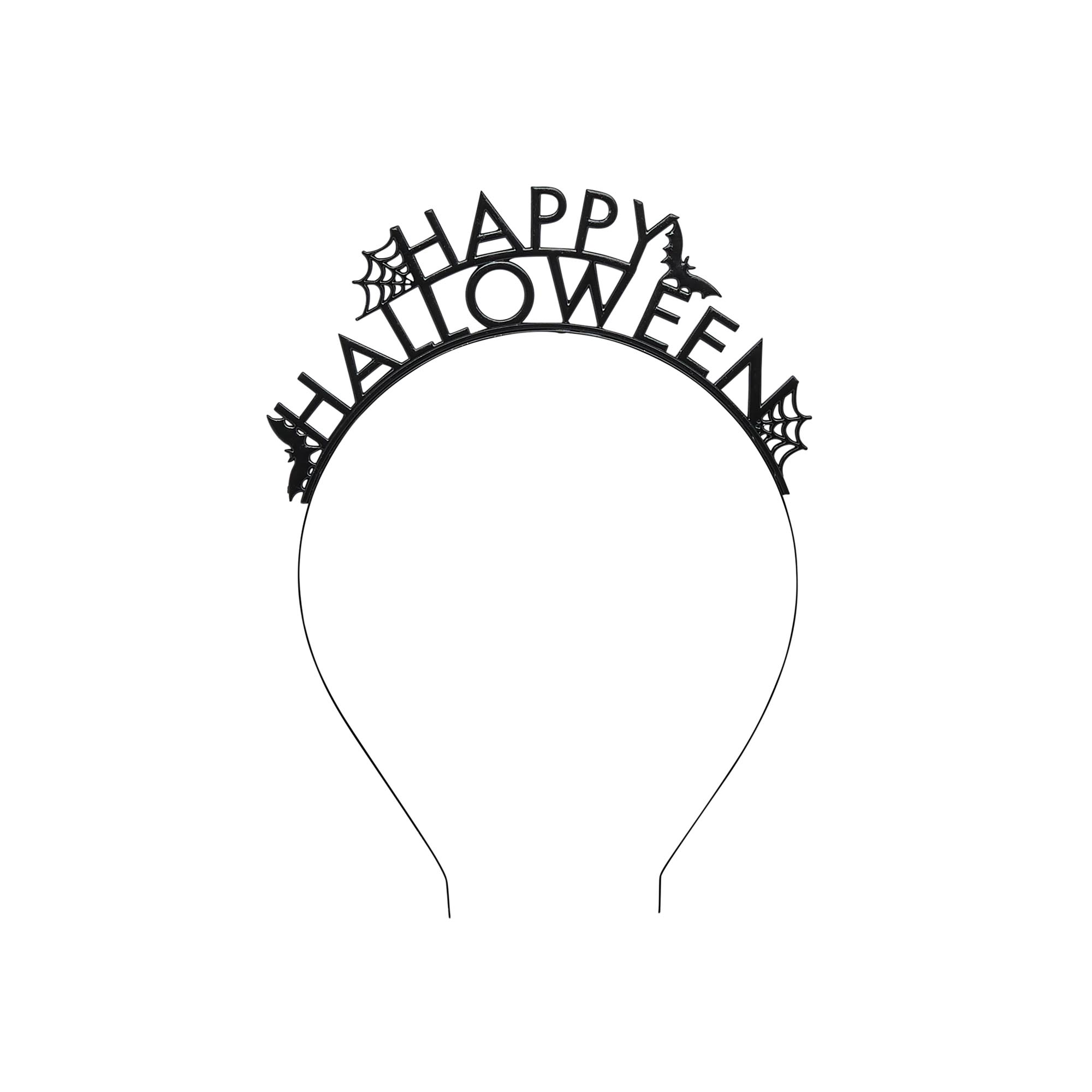 Black Happy Halloween Metal Headband