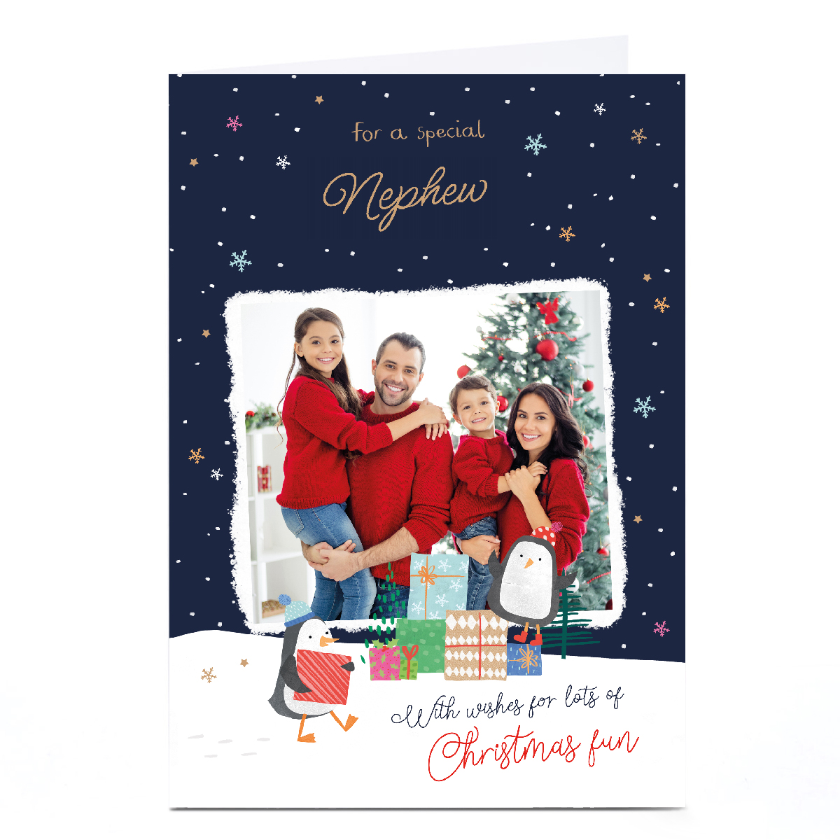 Photo Christmas Card - Christmas Fun Photo Frame, Nephew