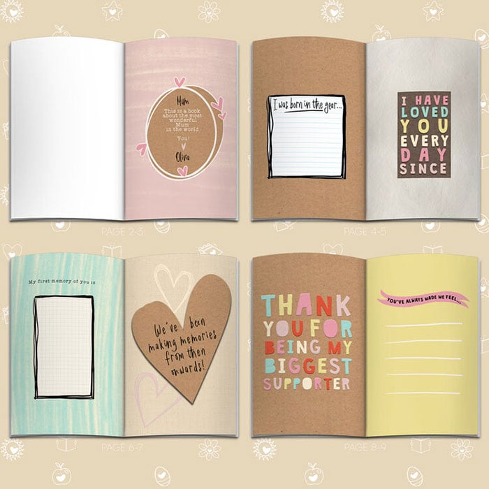 Fill in Your Words for Mum from older child or adult A5 Personalised Book