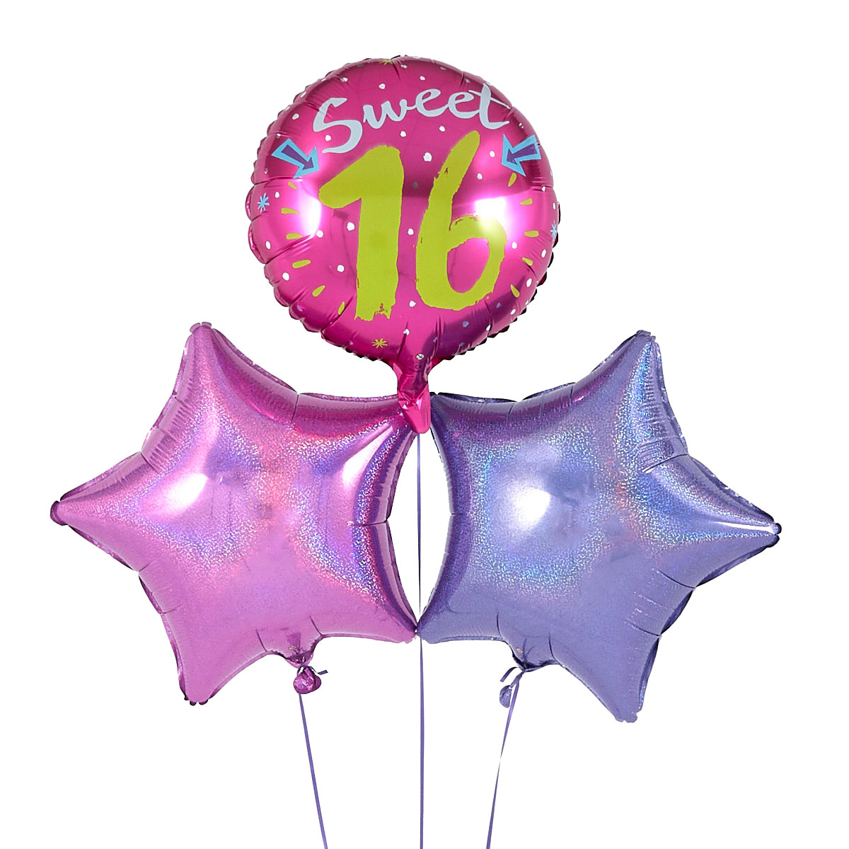 Sweet 16th Birthday Pink Balloon Bouquet - DELIVERED INFLATED!