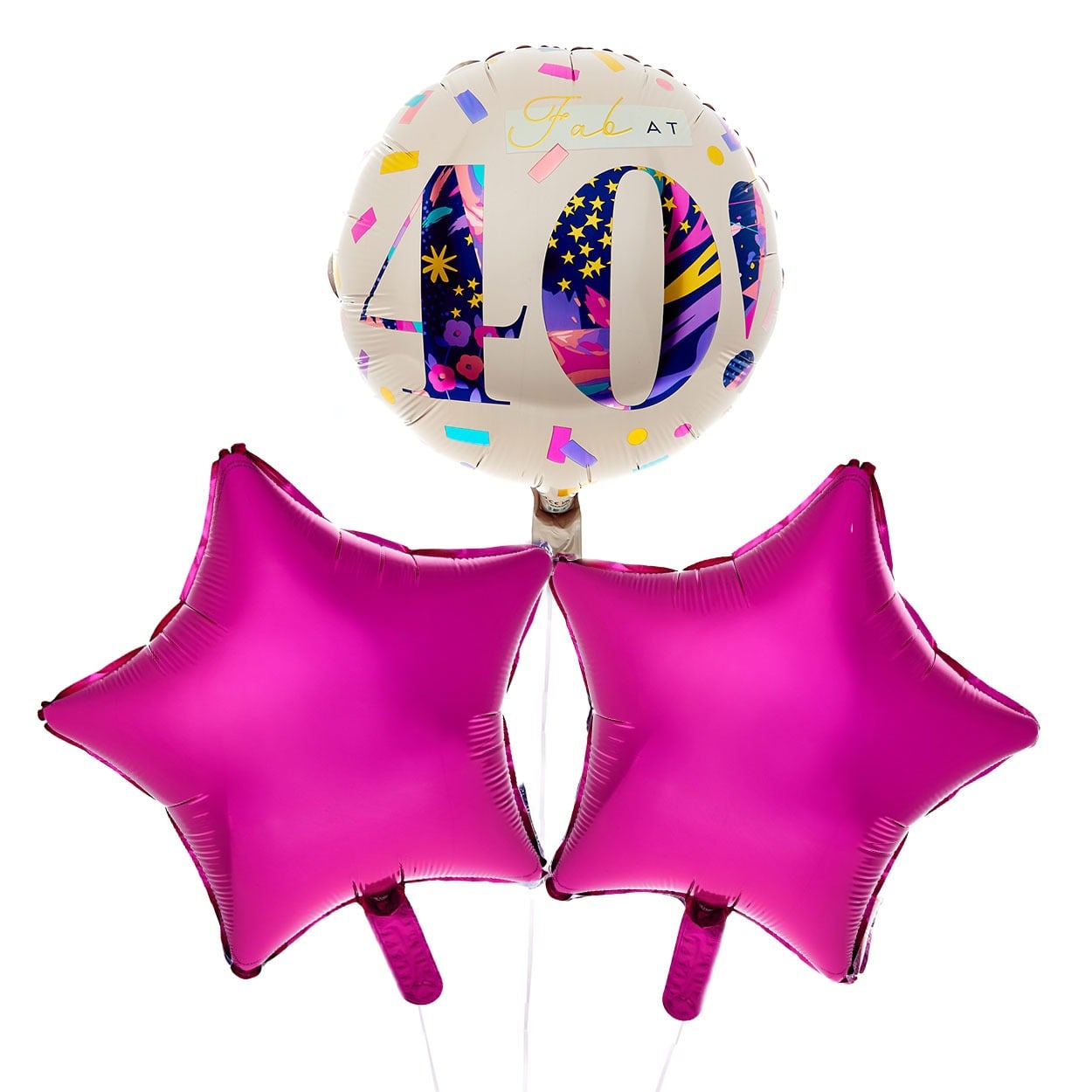 Fab At 40 Birthday Balloon Bouquet - DELIVERED INFLATED!
