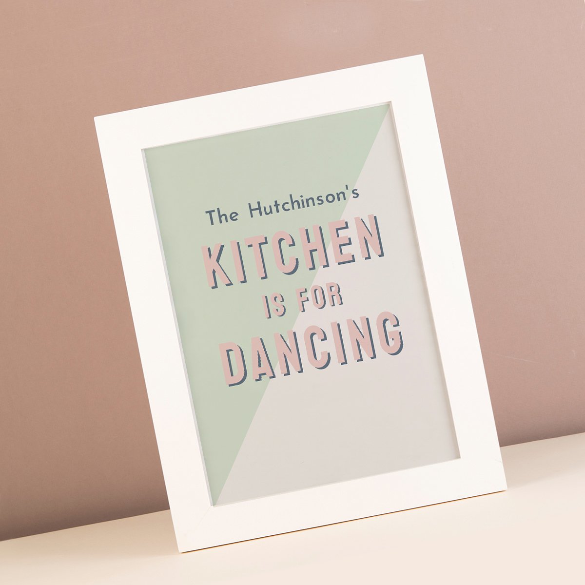 Personalised Kitchen Is For Dancing Framed Wall Art - Family Name