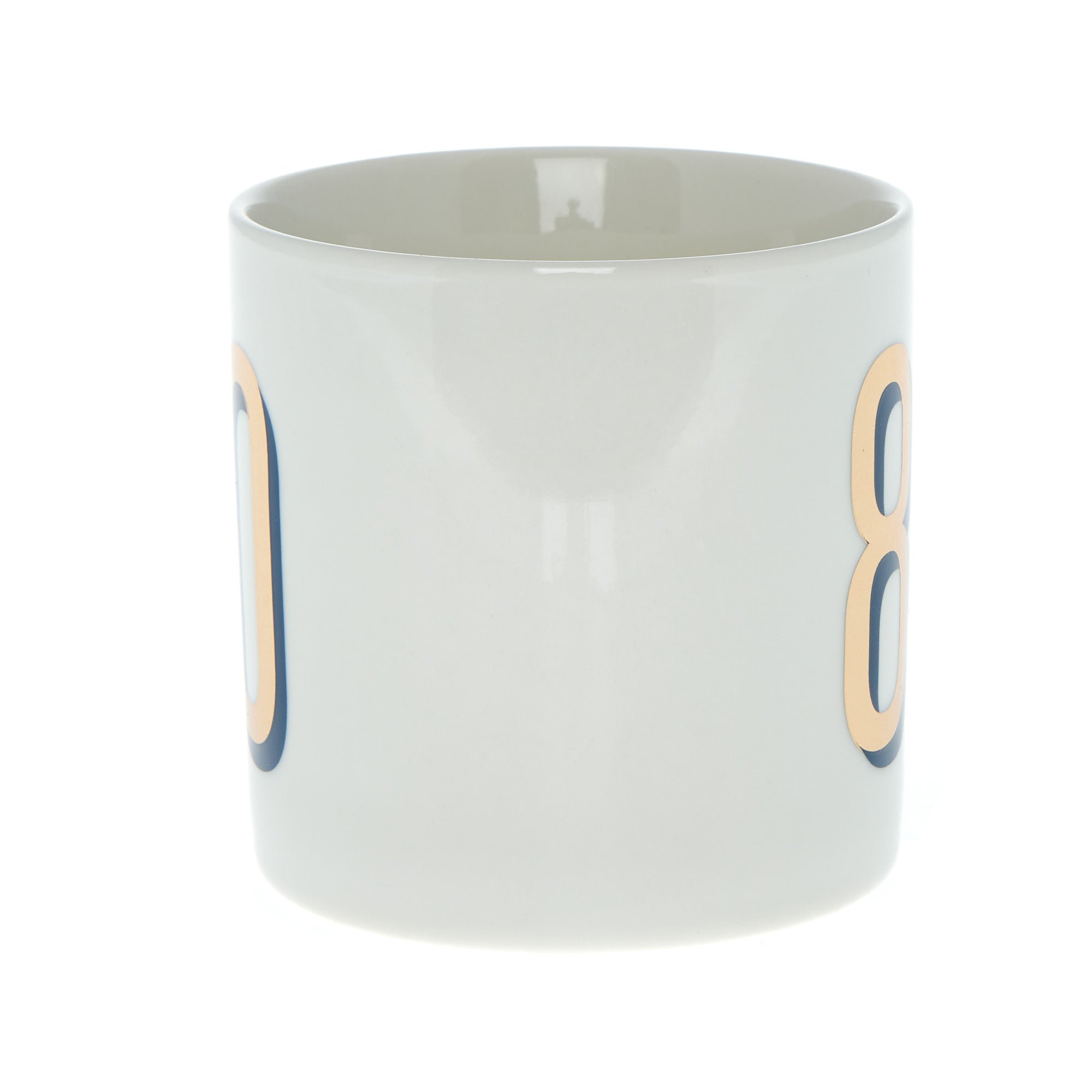 Blue & Gold 80th Birthday Mug