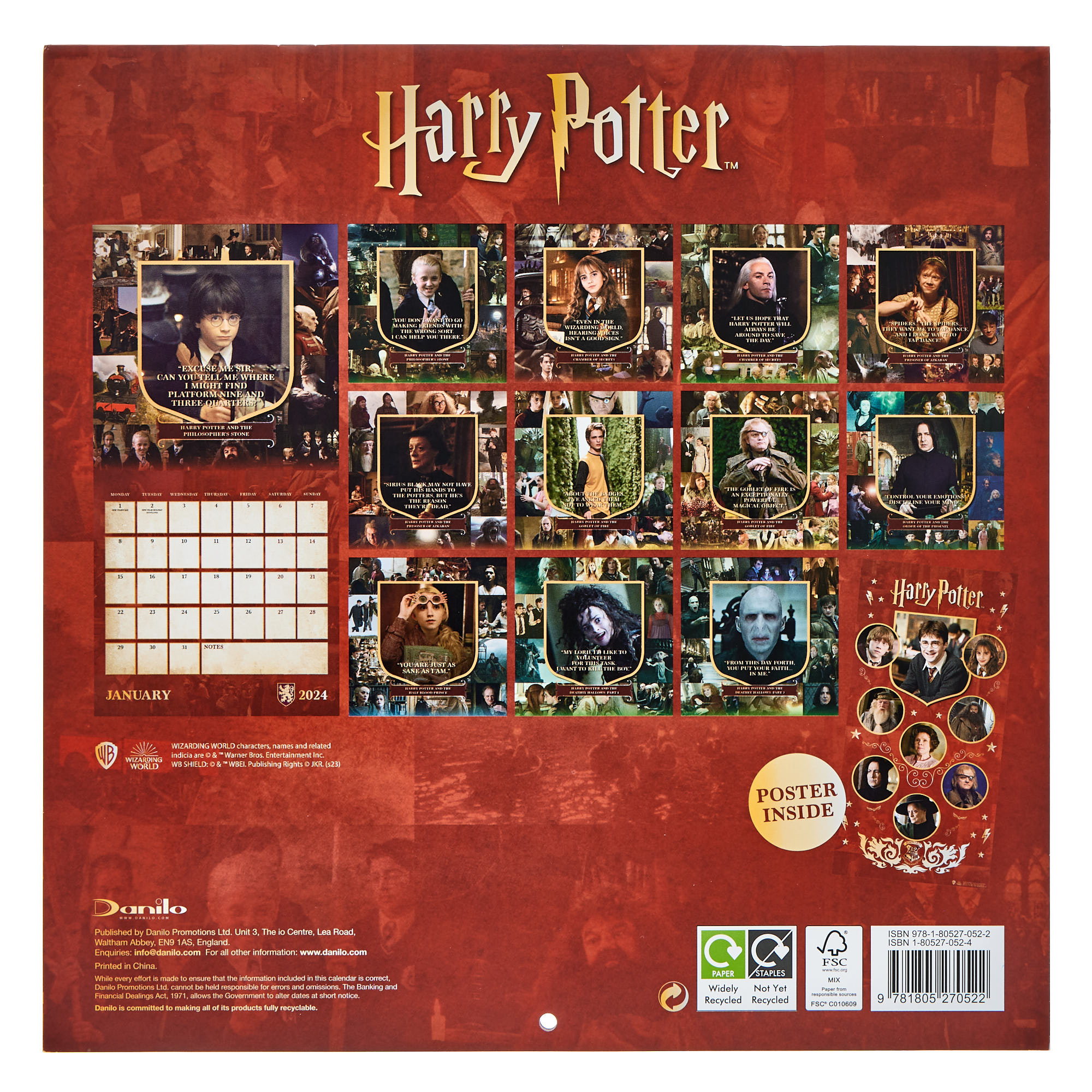 Harry Potter 2024 Square Calendar