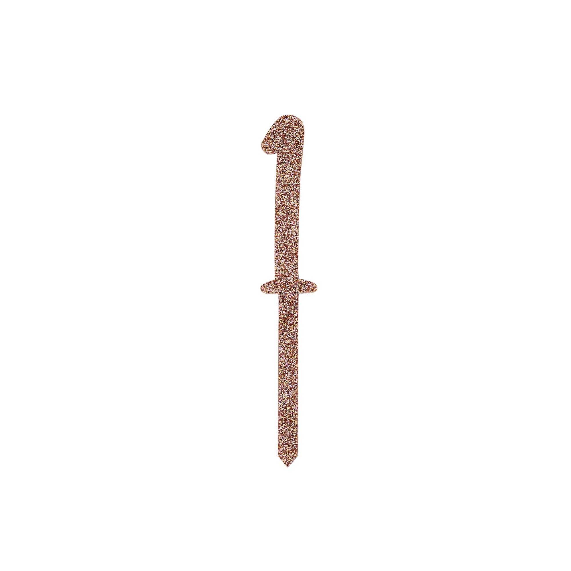 Metallic Rose Gold Number Glitter Acrylic Cake Topper (Numbers 0-9)