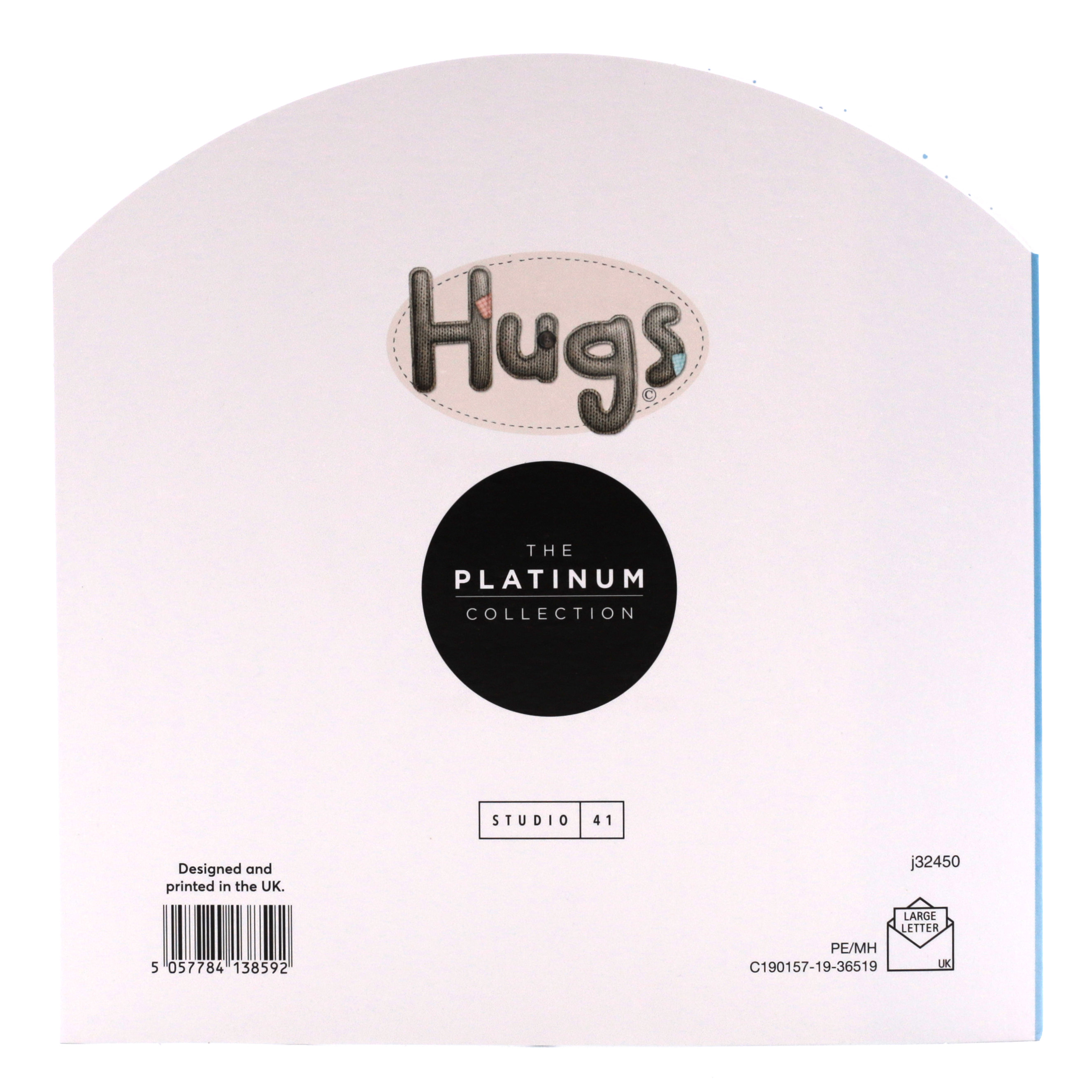 Platinum Collection Hugs Bear Christmas Card - Grandson