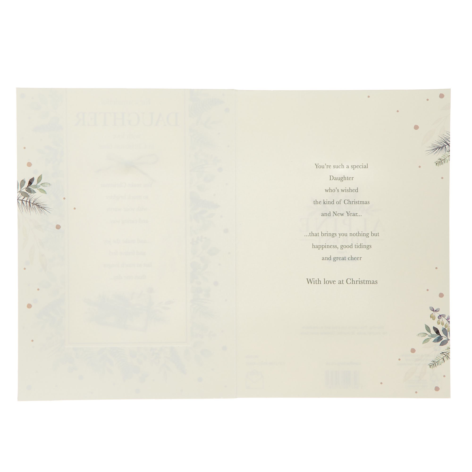 Daughter Alpine Verse Christmas Card