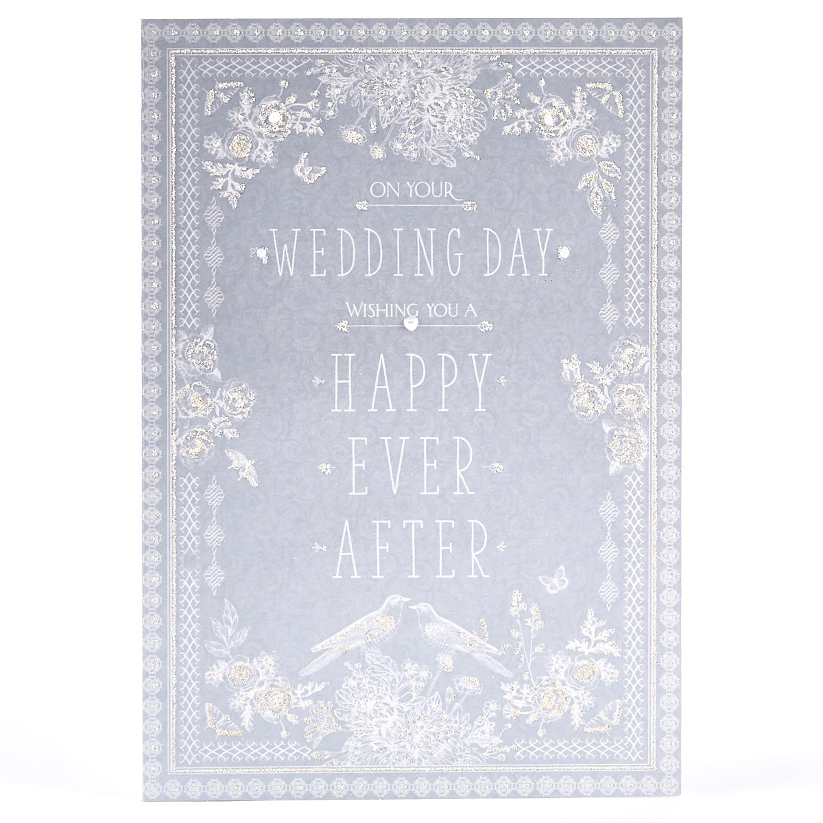 Wedding Card - Silver Happy Ever After