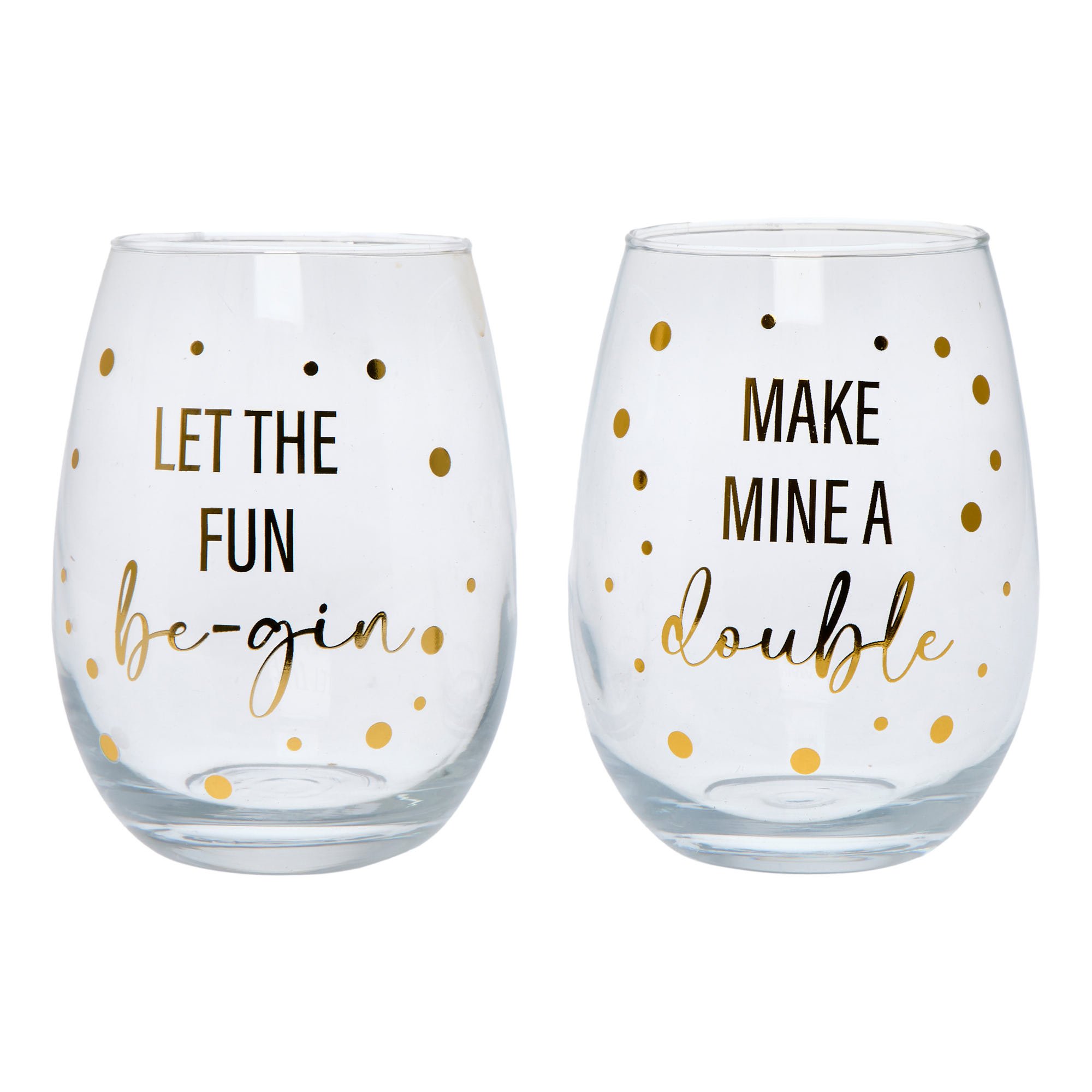Let The Fun Be Gin Twin Tumbler Set