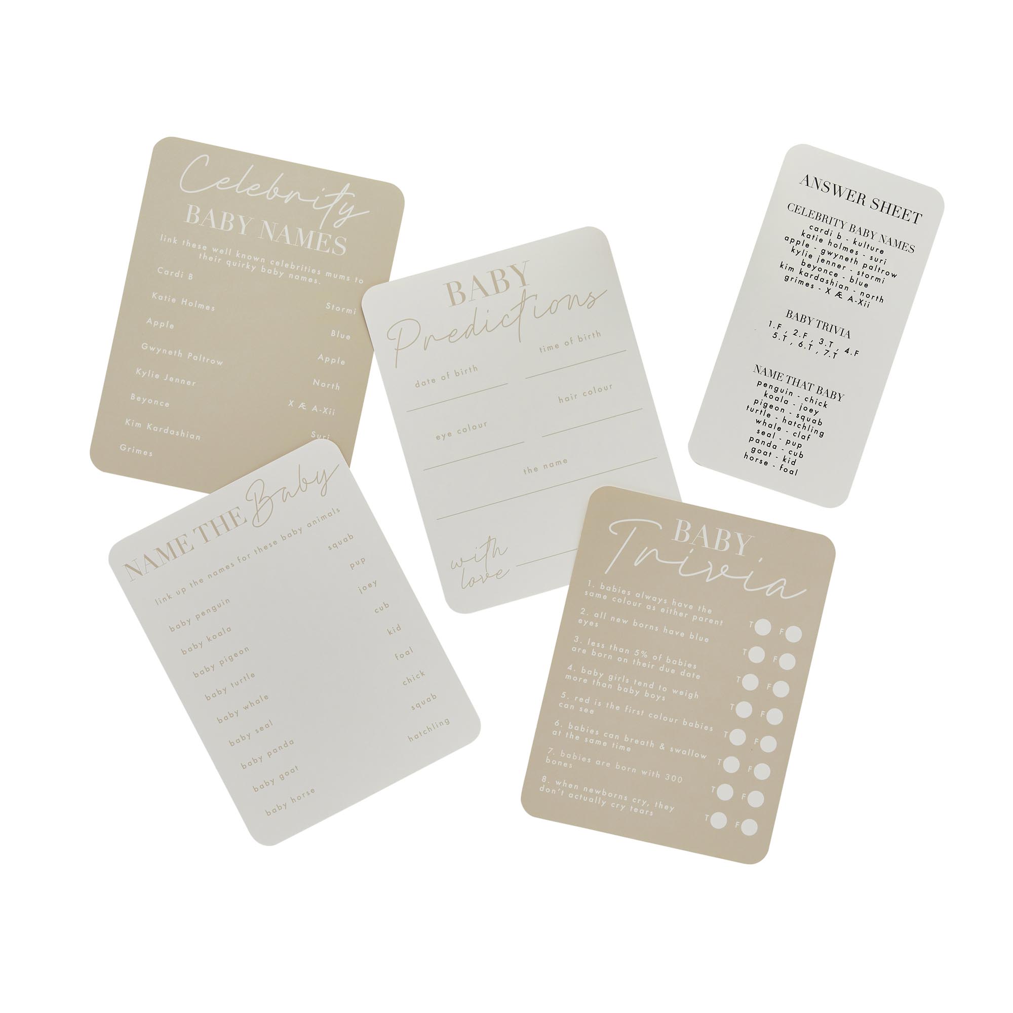 Baby Shower Activity Pack - Pack of 24
