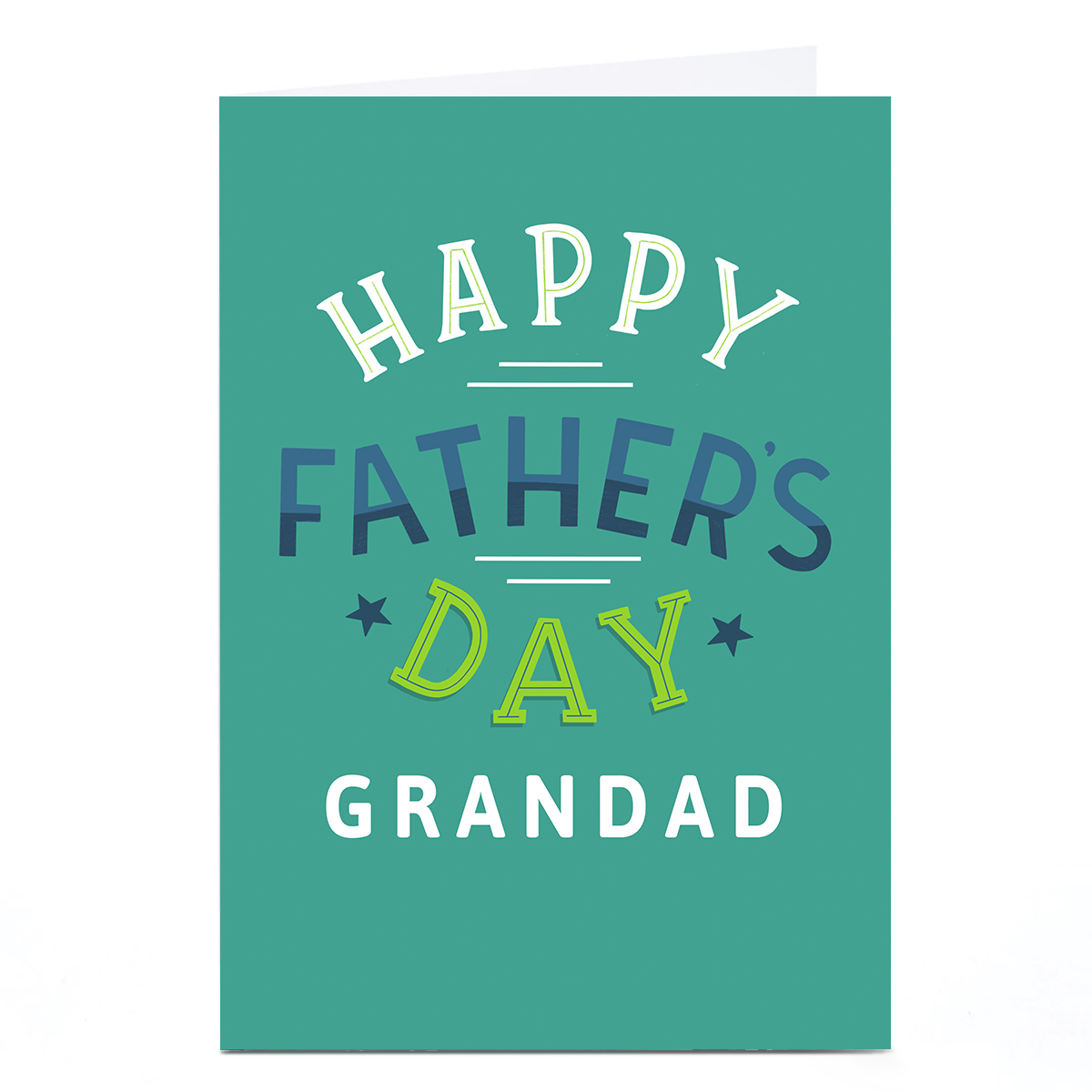 Personalised Father's Day Card - Classic Happy Father's Day, Grandad