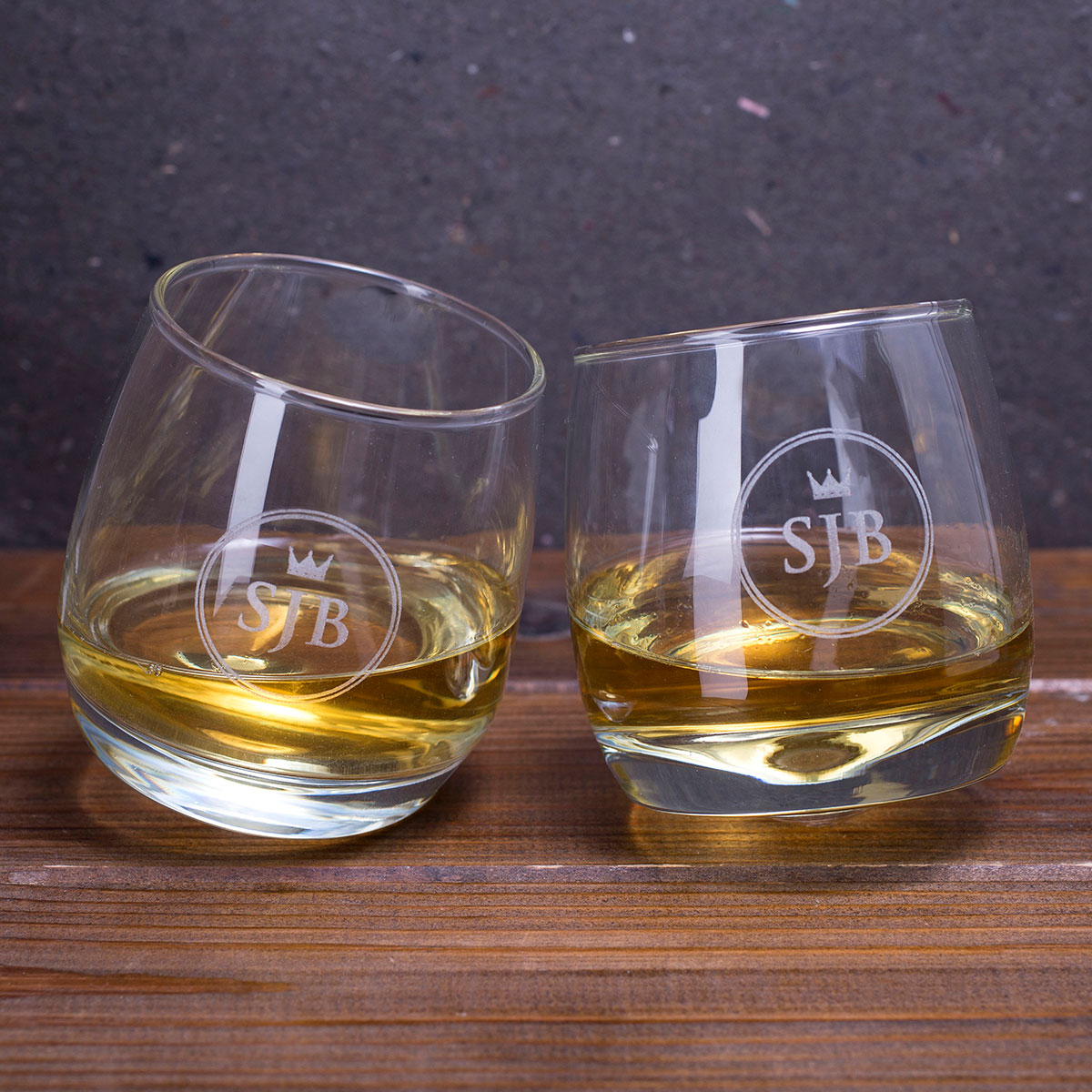 Personalised Engraved Pair Of Whisky Rockers