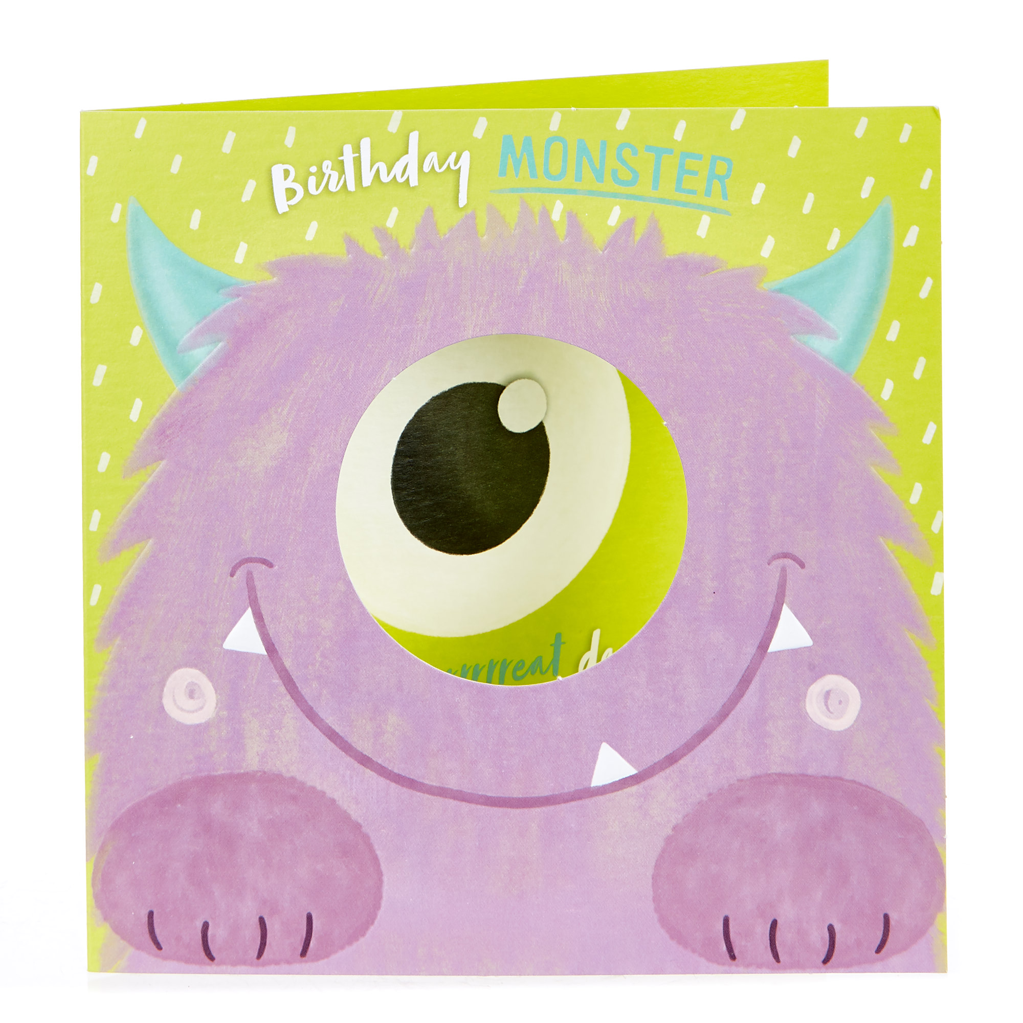 Birthday Card - Purple Monster 