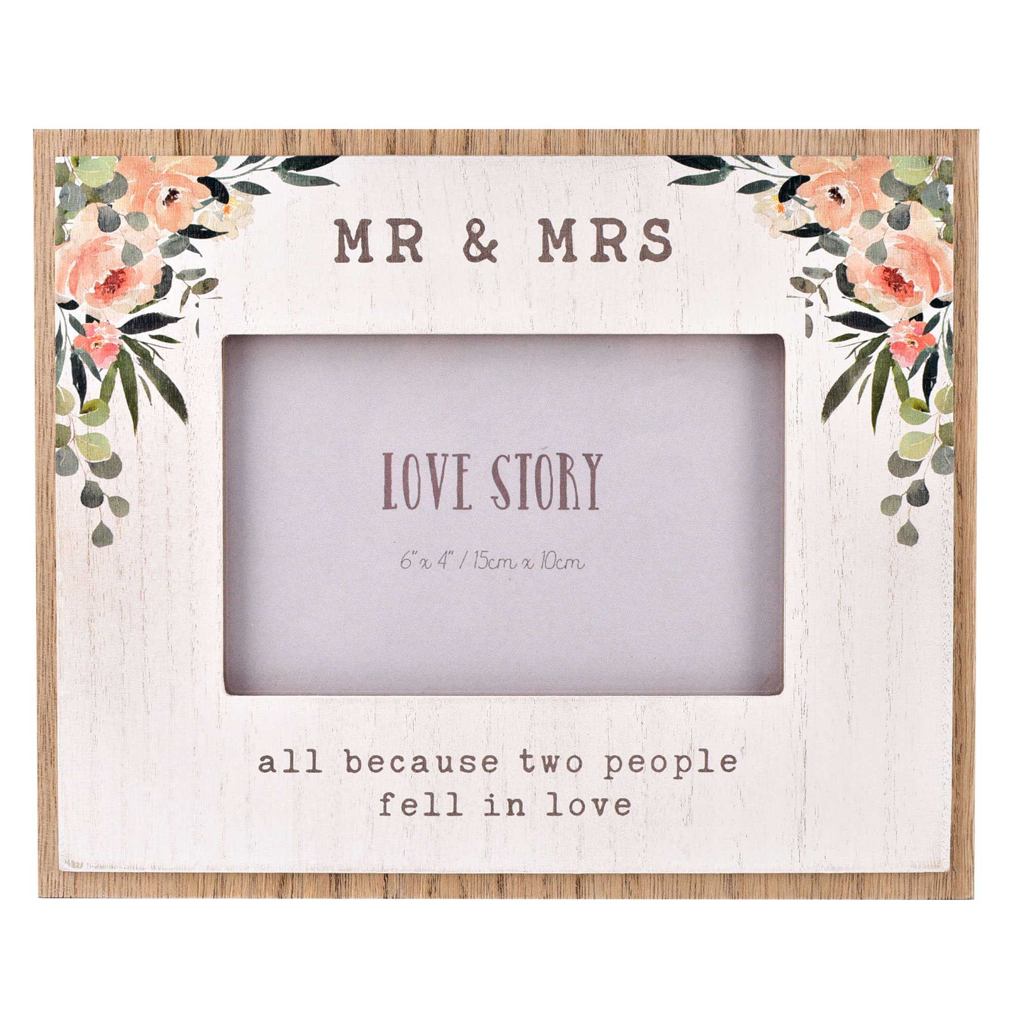 Mr & Mrs Floral Photo Frame
