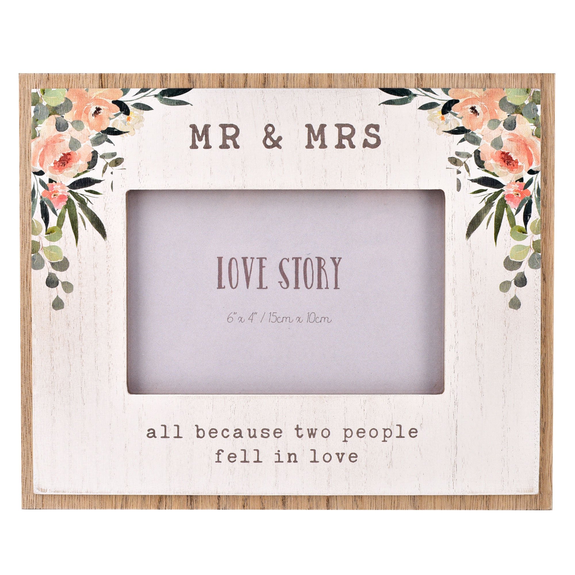 Mr & Mrs Floral Photo Frame