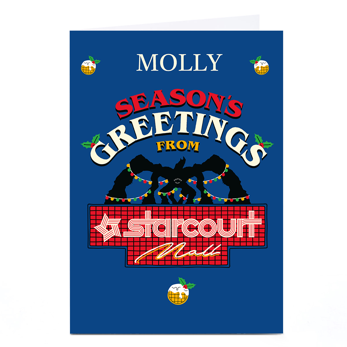 Personalised Stranger Things Christmas Card - Starcourt Mall