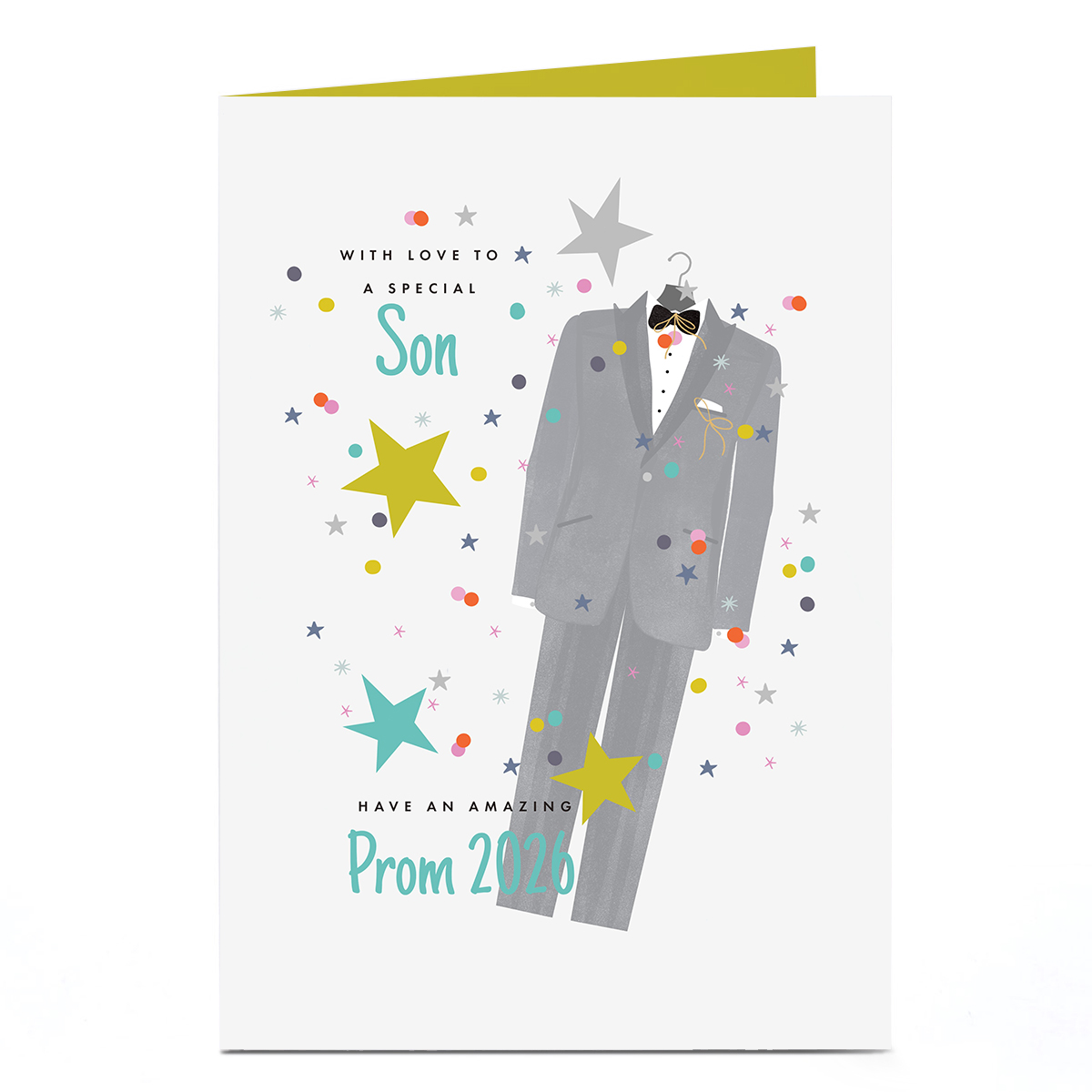 Personalised Prom Card - Prom Suit, Son