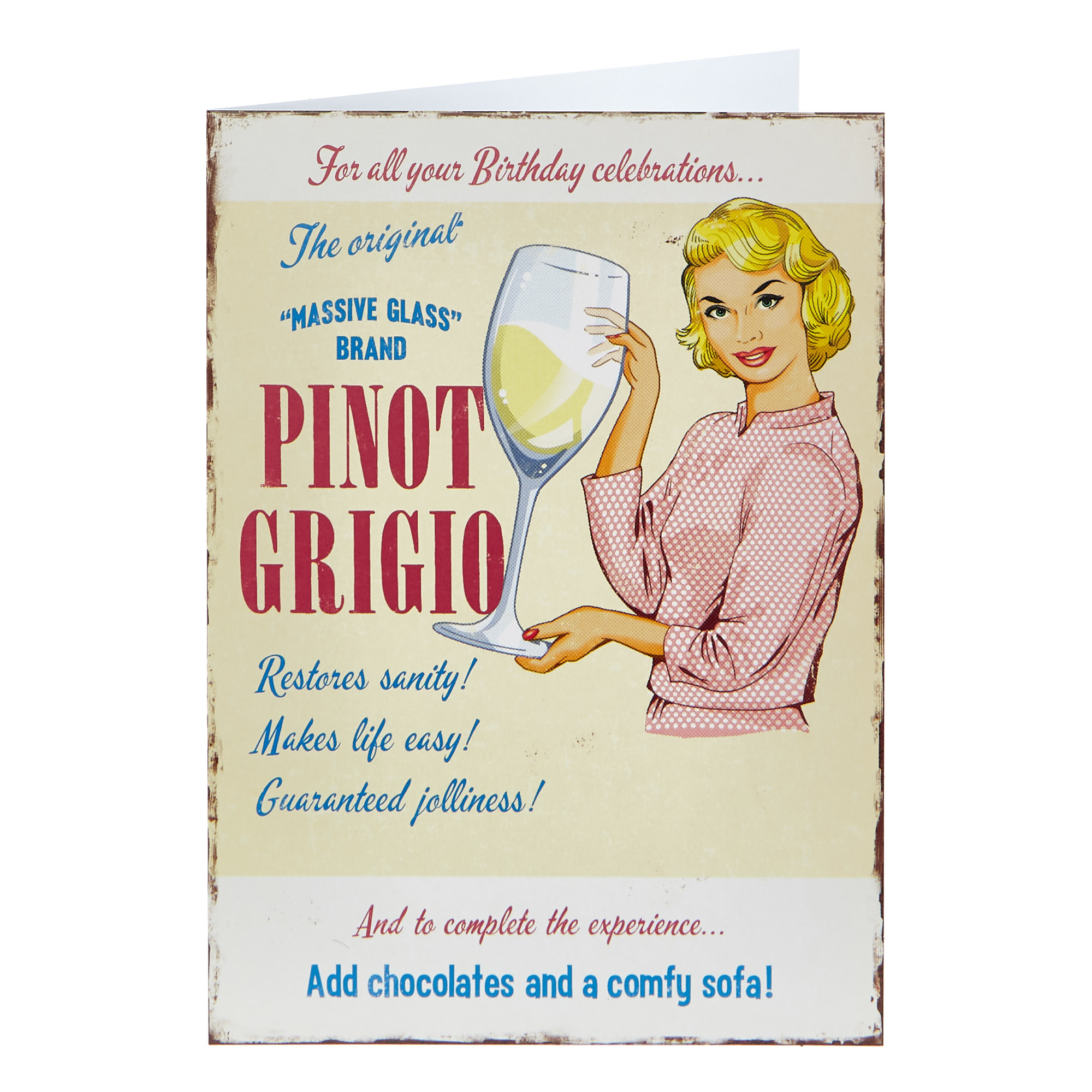 Birthday Card - Pinot Grigio 