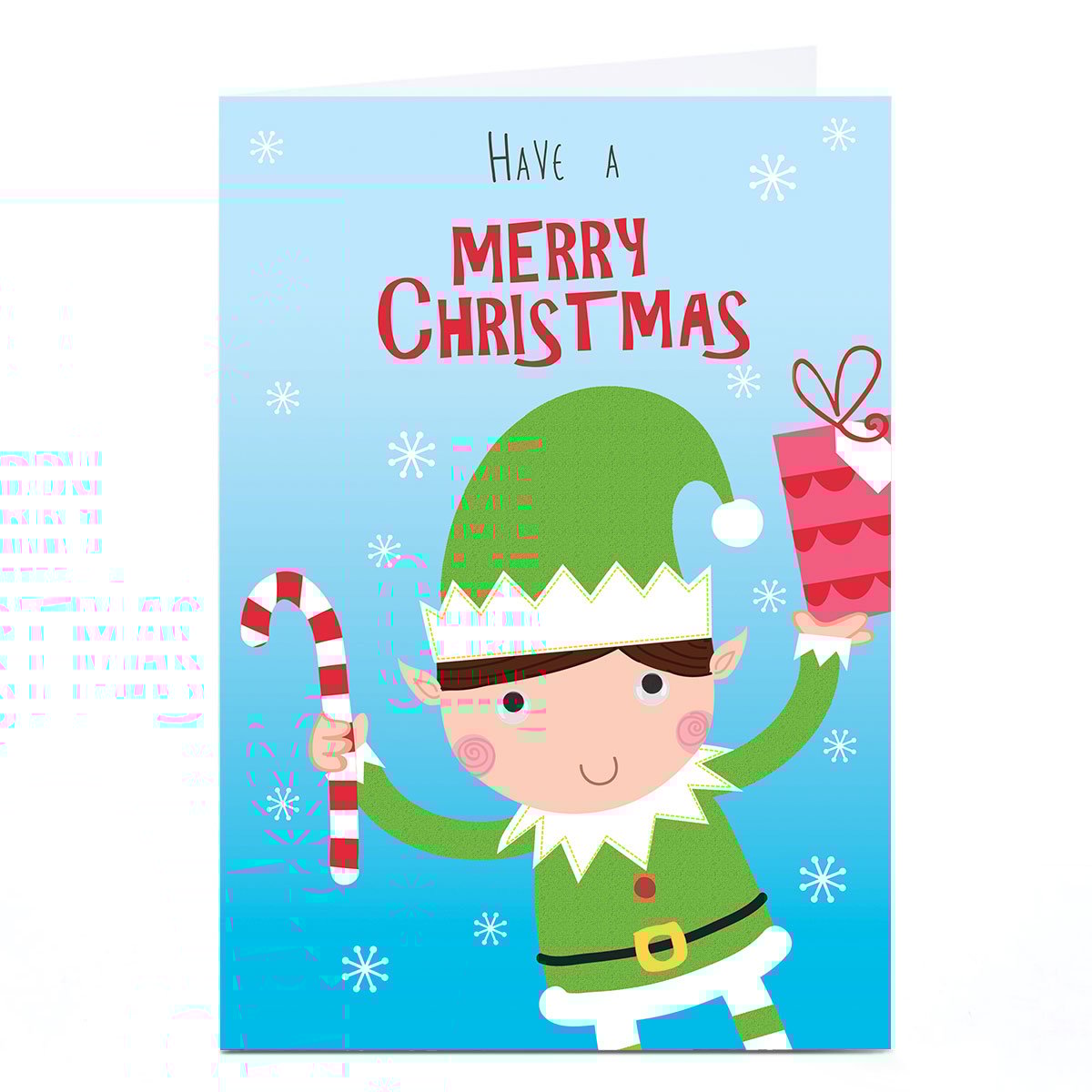 Personalised Christmas Card - Have A Merry Christmas Elf