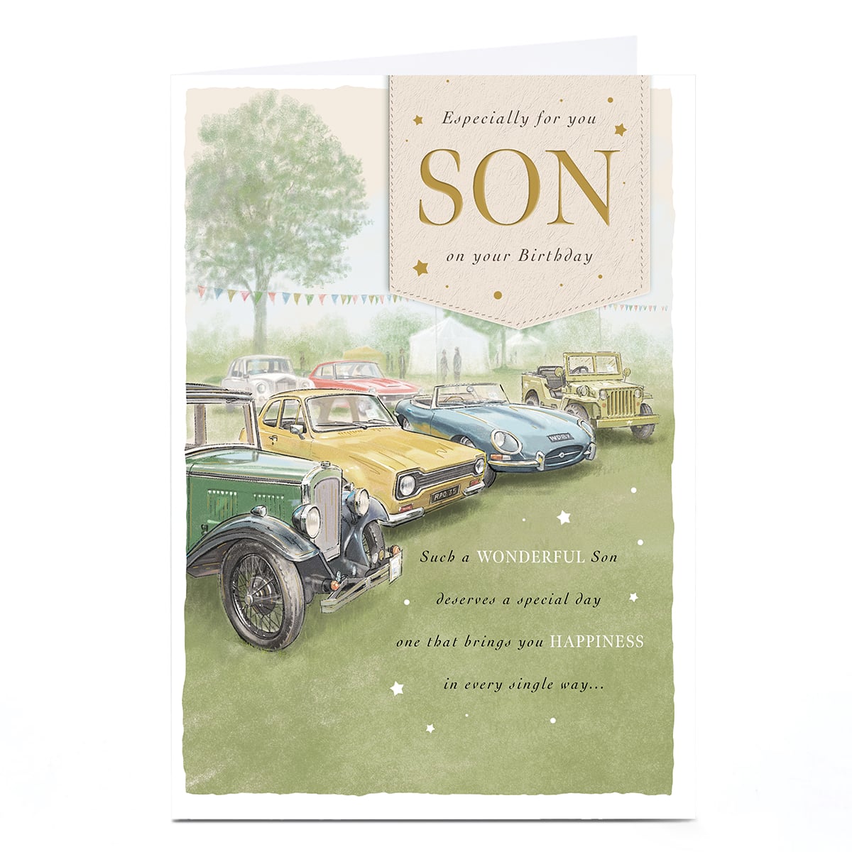 Birthday Card - Classic Cars, Son