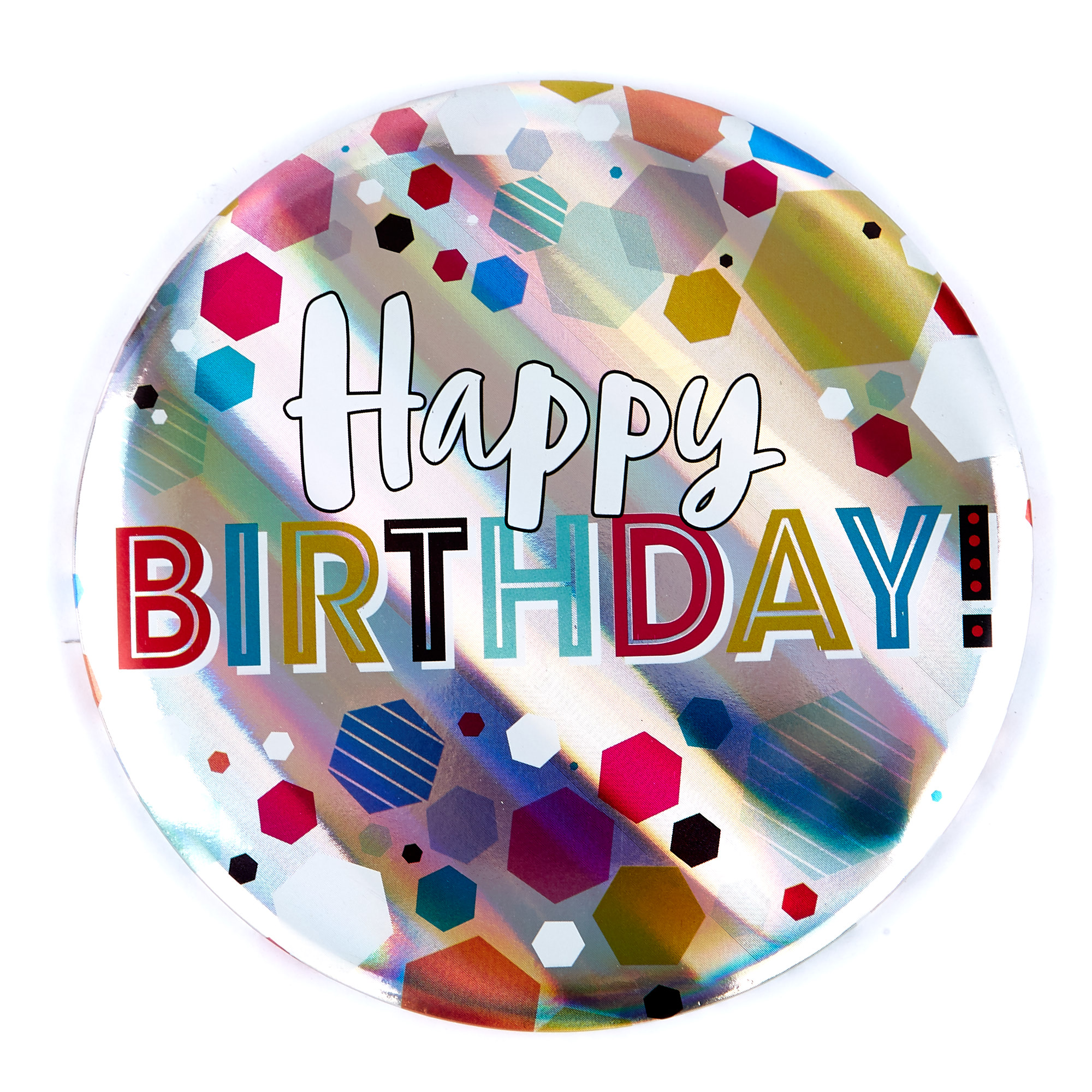 Buy Giant Happy Birthday Badge Multicoloured For Gbp 099 Card