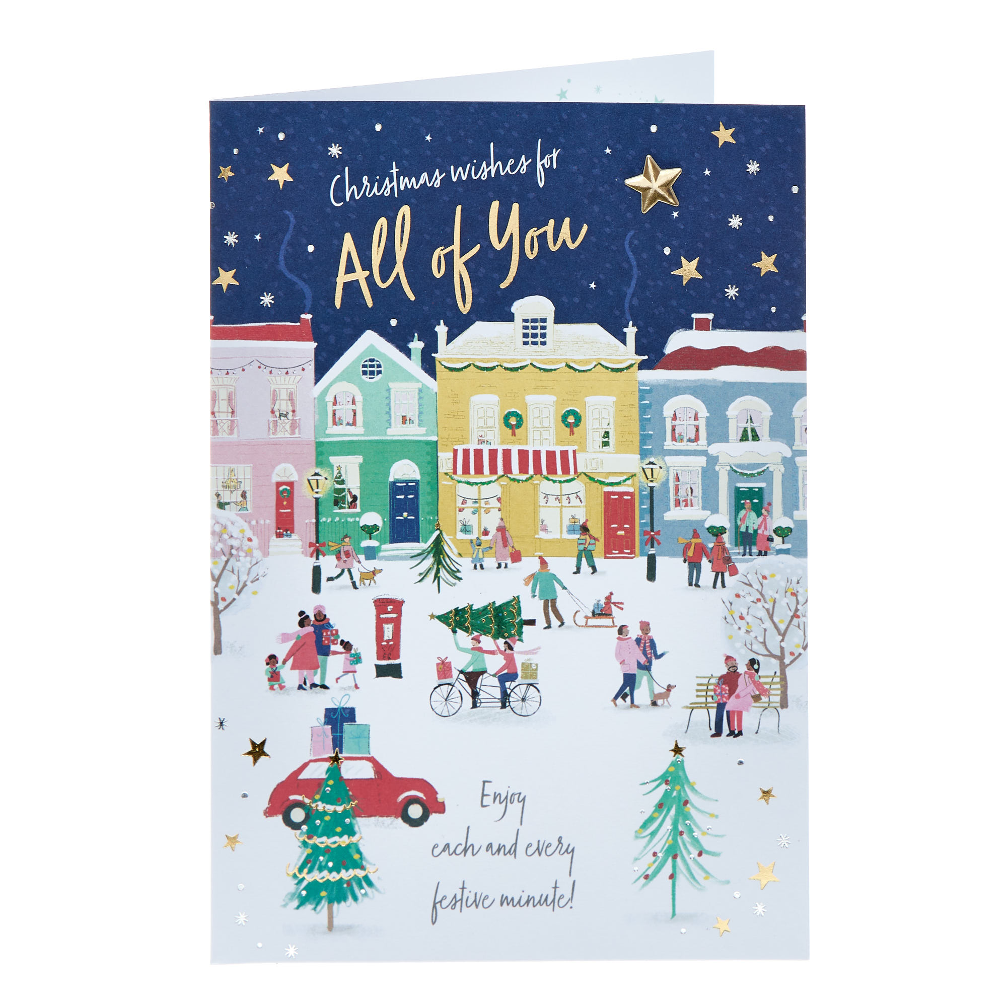 To All Of You Town Scene Christmas Card