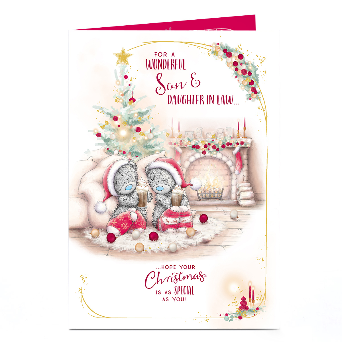 Tatty Teddy Christmas Card - Son and Daughter in Law