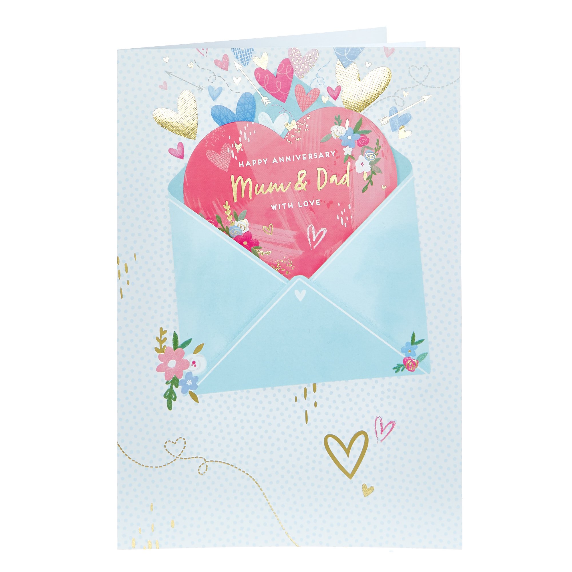 Anniversary Card - Mum & Dad With Love