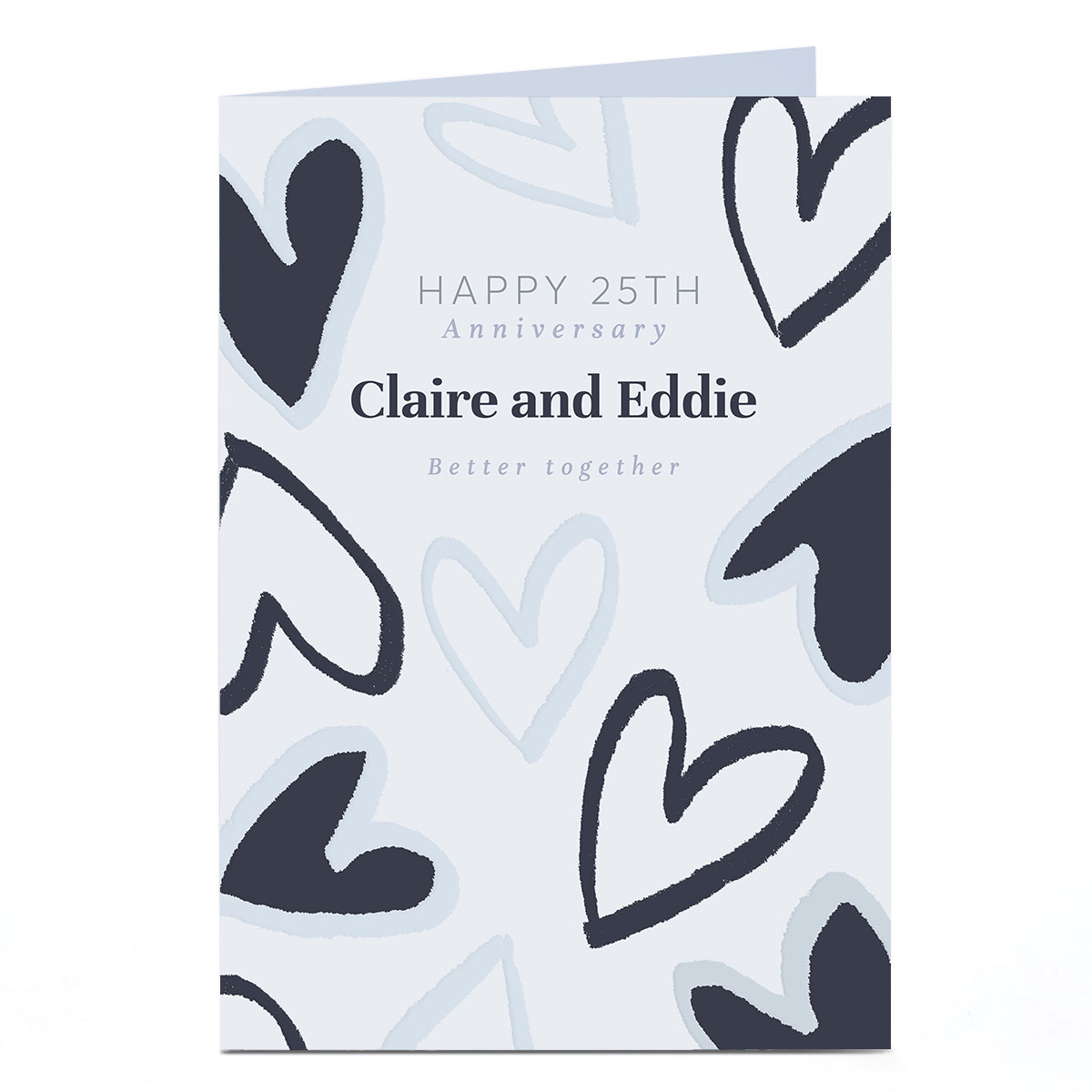 Personalised Anniversary Card - Happy 25th Anniversary 