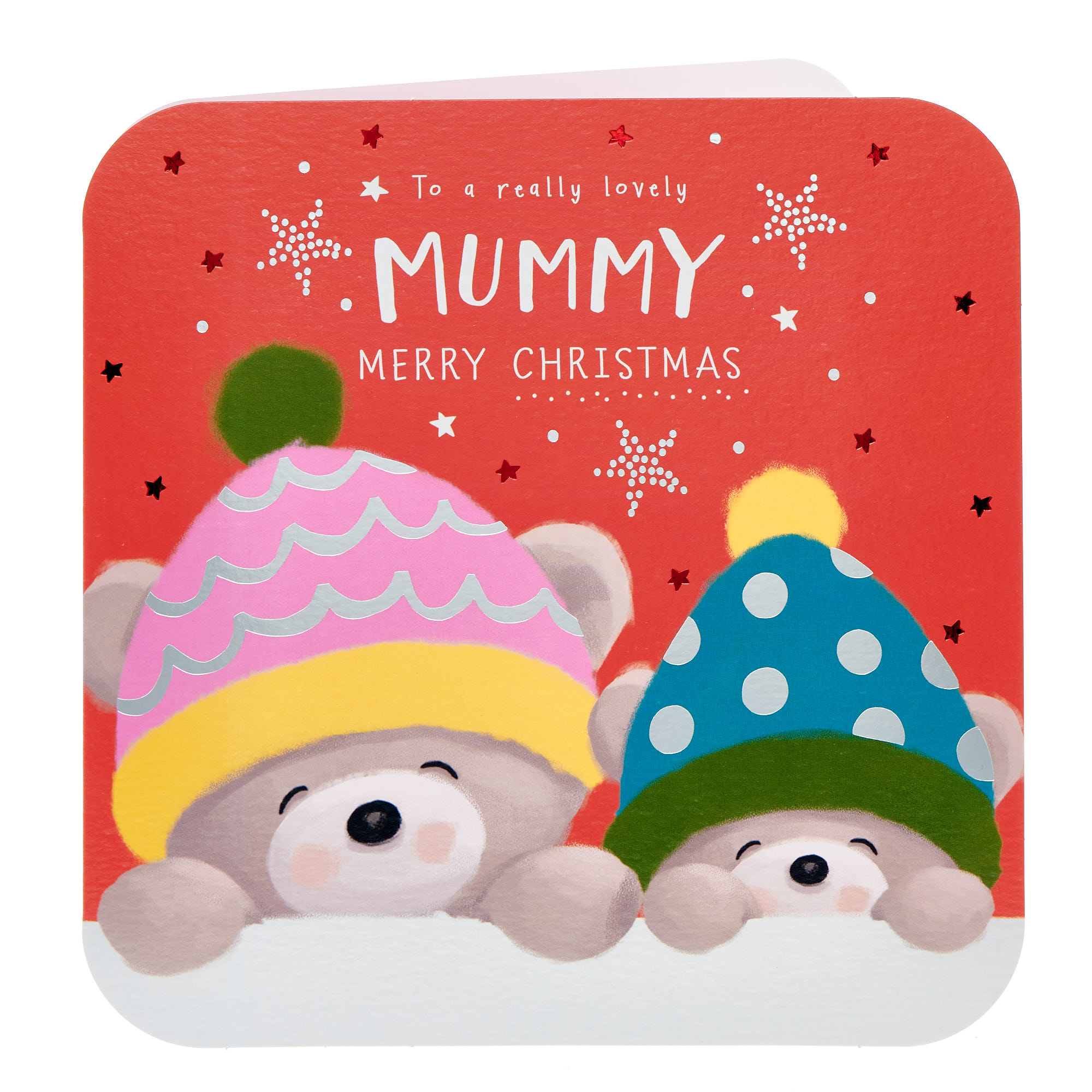 Mummy Hugs & Hats Christmas Card