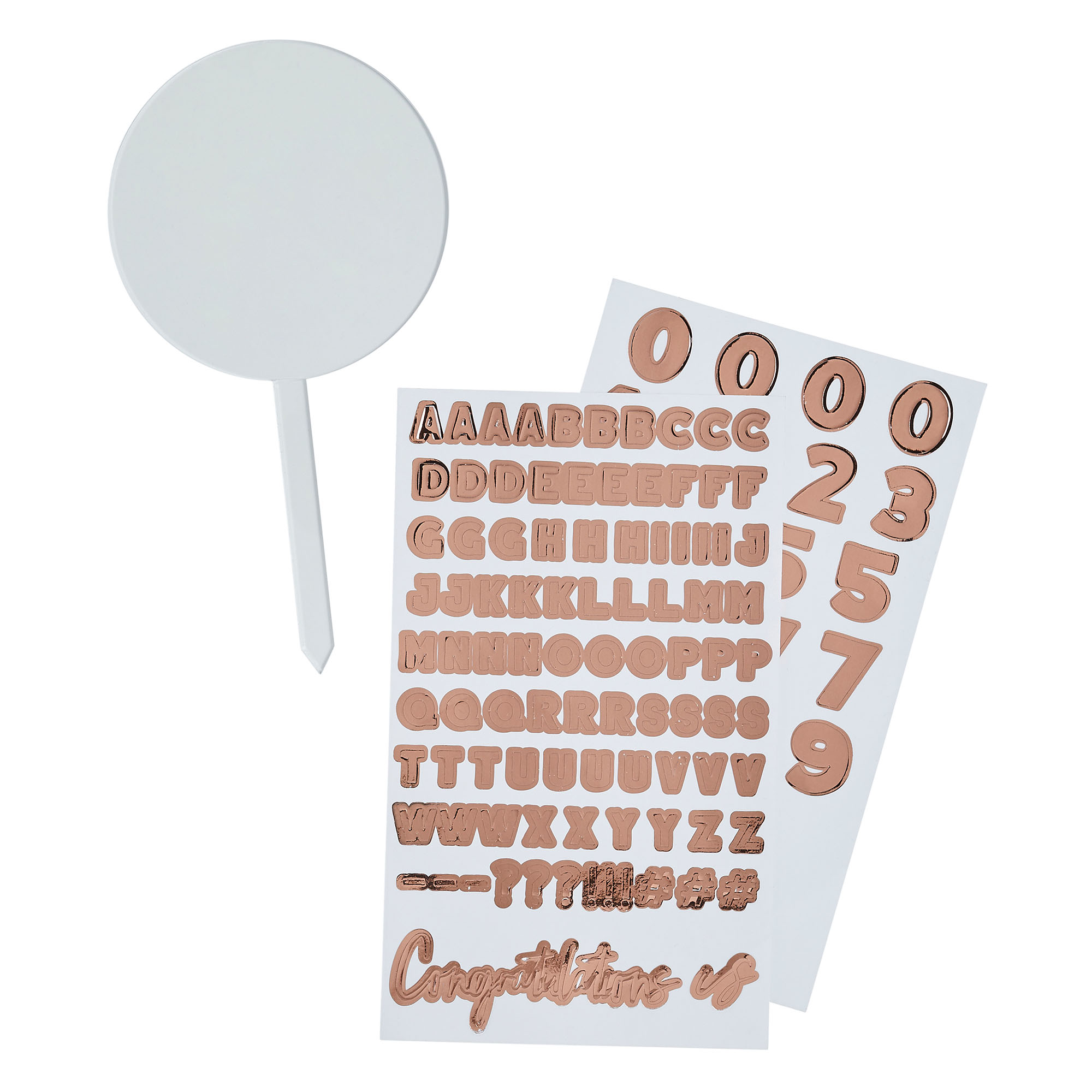 Customisable Acrylic Cake Topper & Stickers