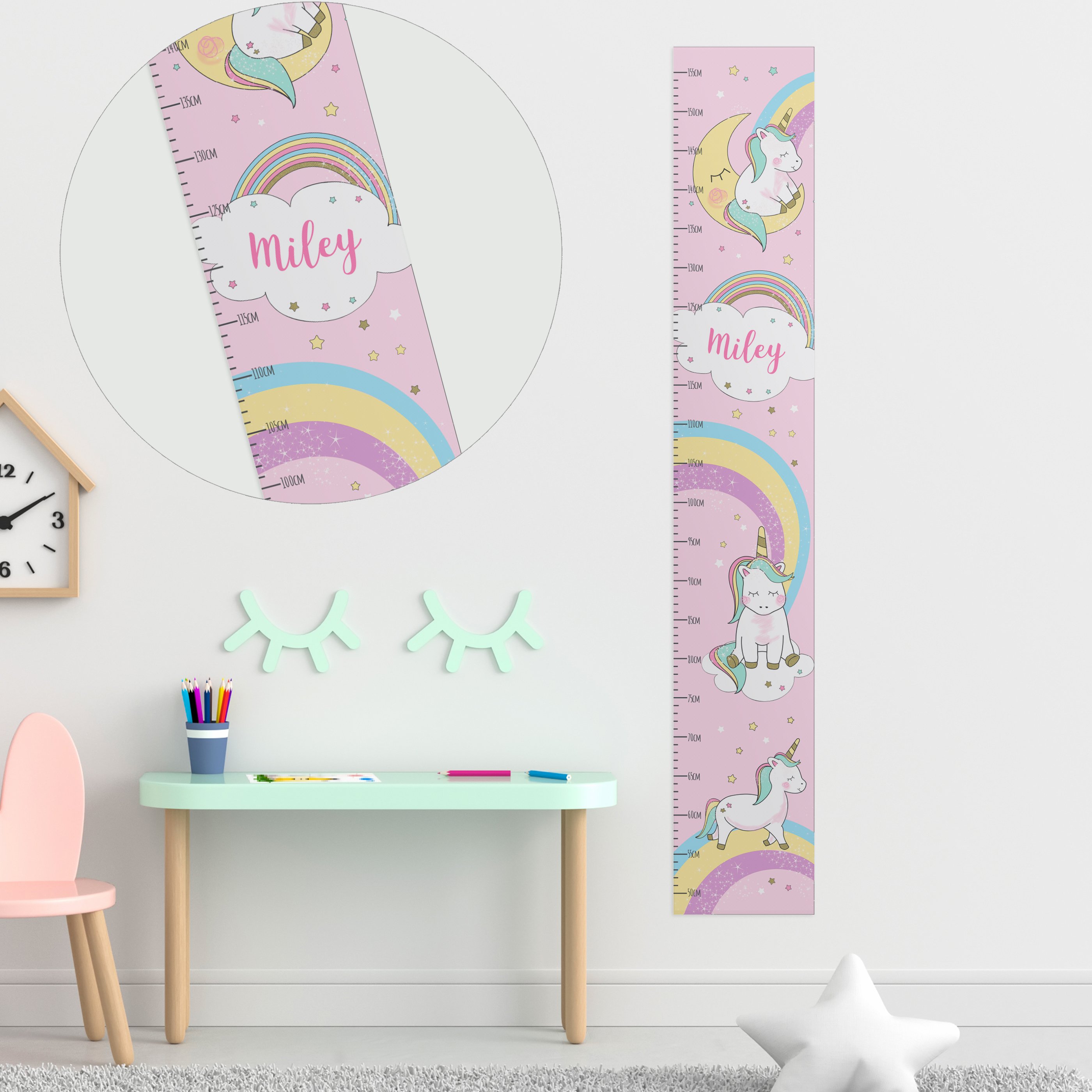 Personalised Baby Unicorn Height Chart