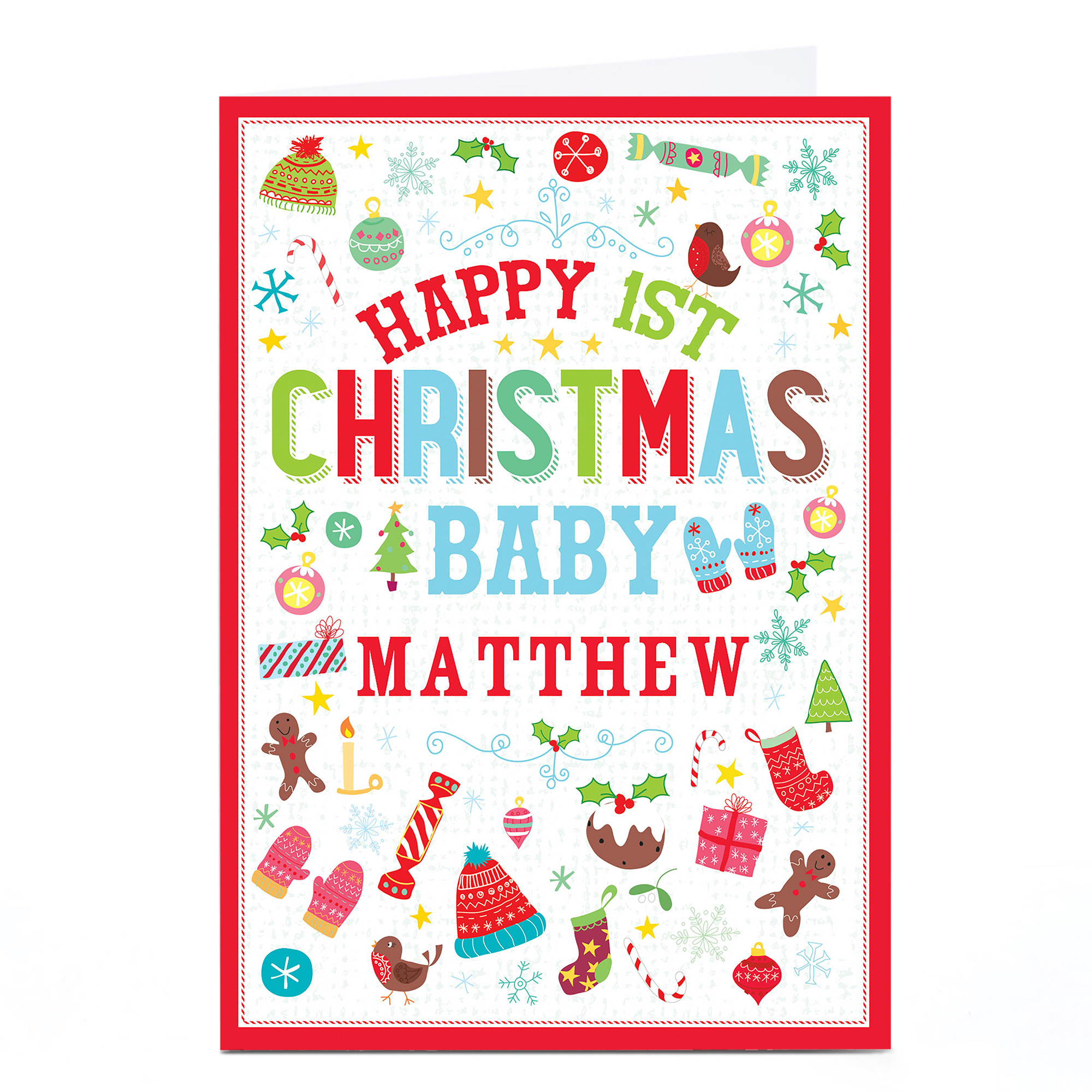 Personalised Christmas Card - 1st Christmas Baby