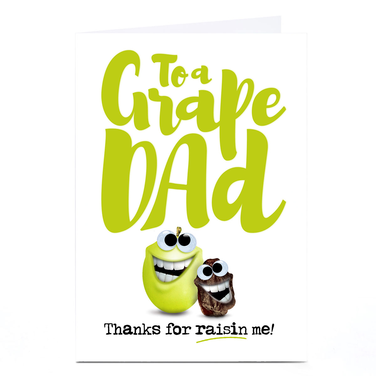 Personalised PG Quips Father's Day Card - A Grape Dad