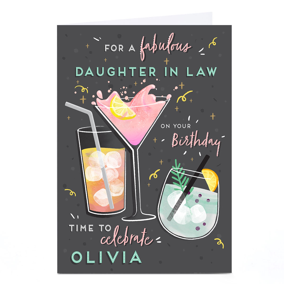 Personalised Birthday Card - Fabulous Cocktails