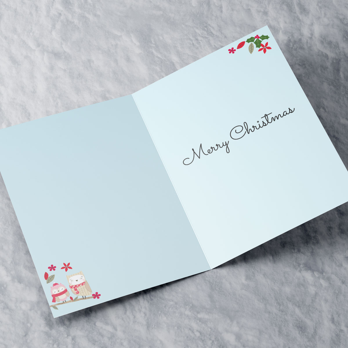 Personalised Christmas Card - Lovely Mummy And Baby Owl