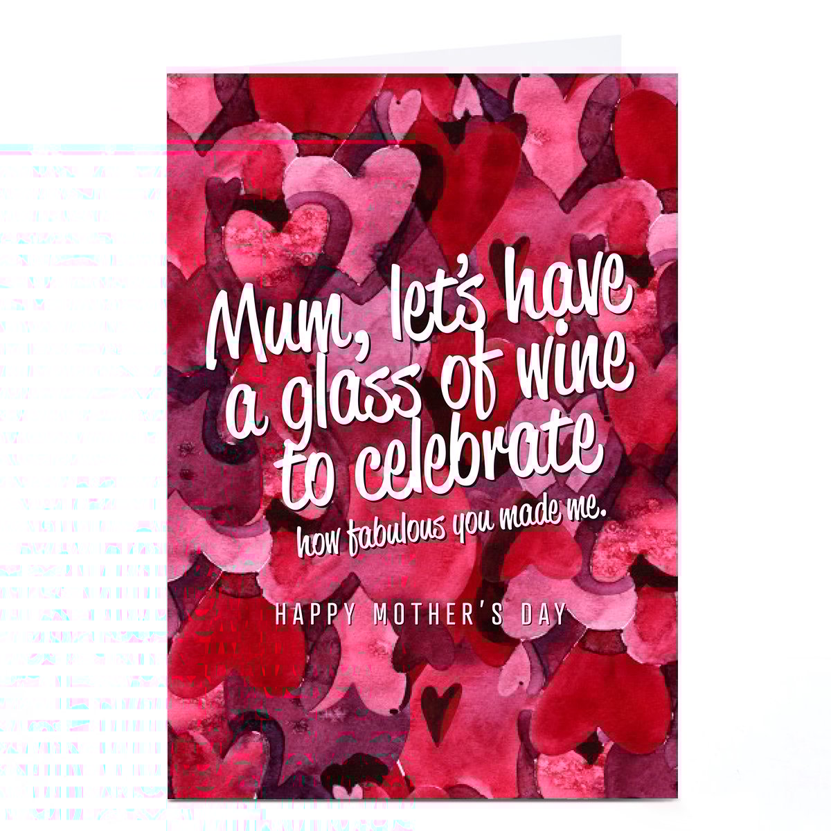 Personalised Punk Mother's Day Card - Glass of Wine
