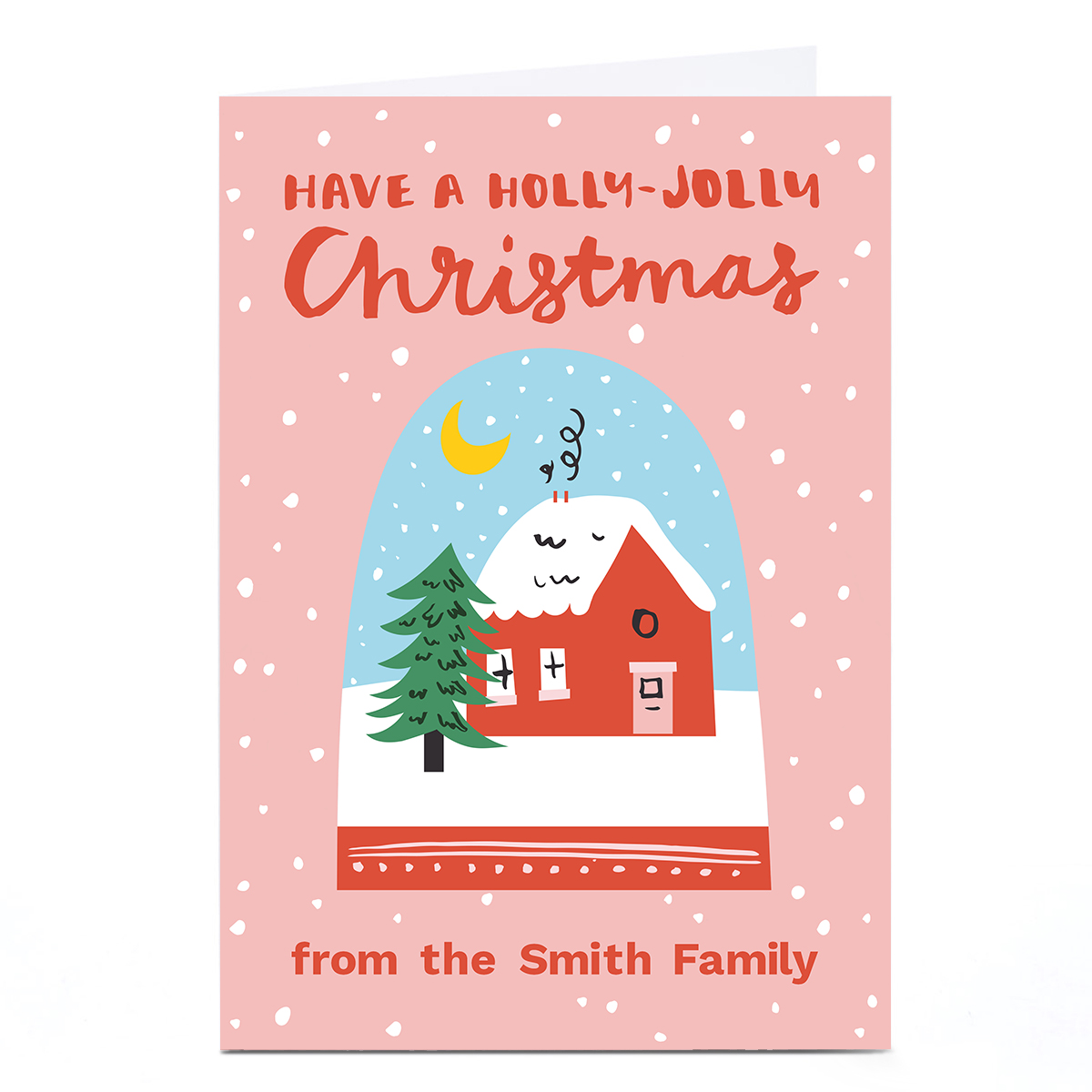 Peronalised Ashley Le Quere Christmas Card - Holly-Jolly