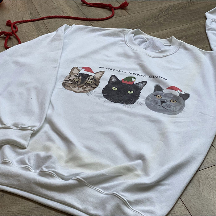 Personalised Purrrfect Cat Lovers Christmas Jumper