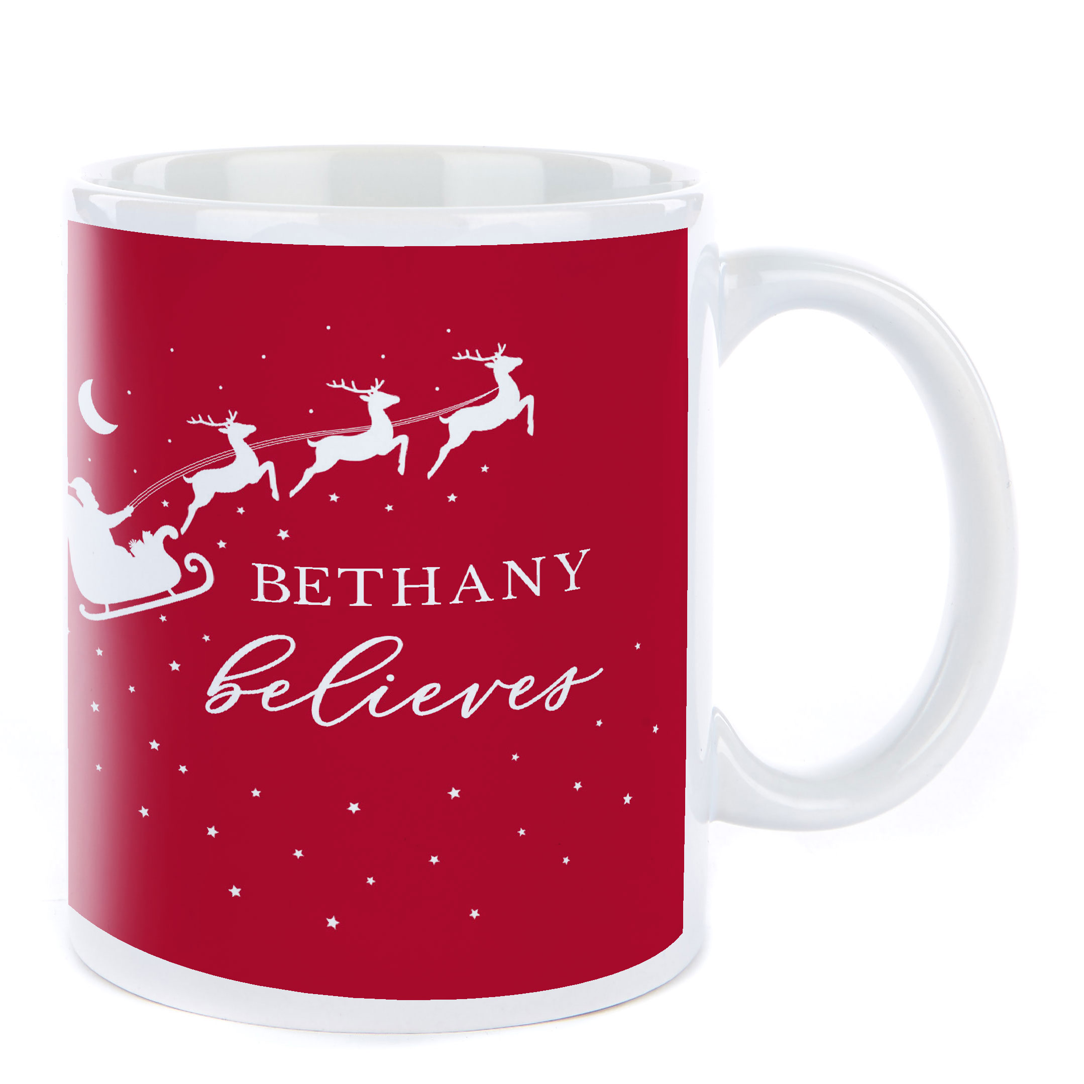 Personalised Christmas Mug - Santa's Sleigh