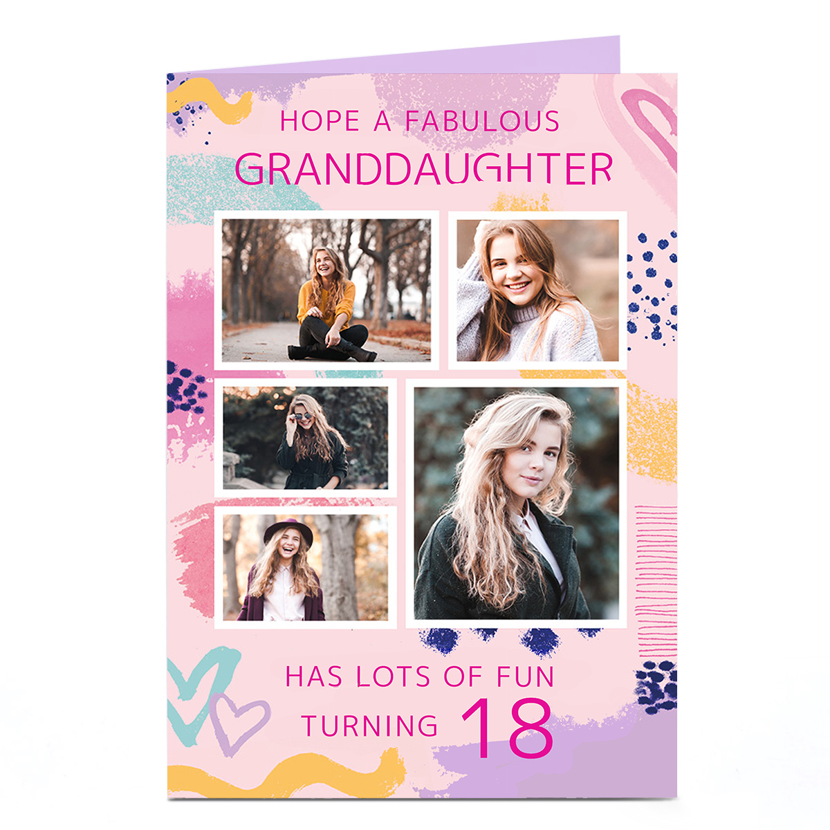 Photo Birthday Card - Granddaughter, Have Lots Of Fun, Editable Age
