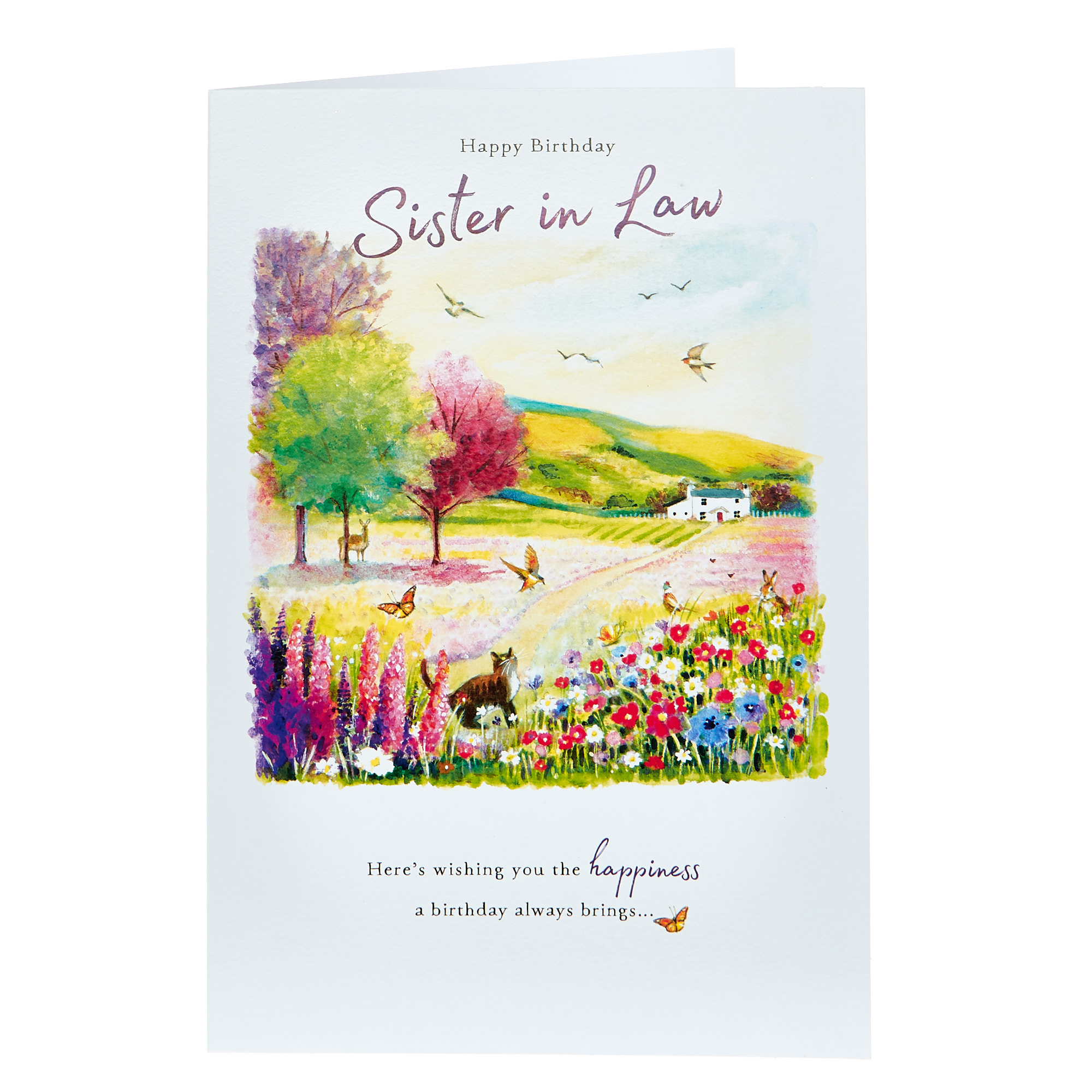 Birthday Card - Sister In Law Meadow