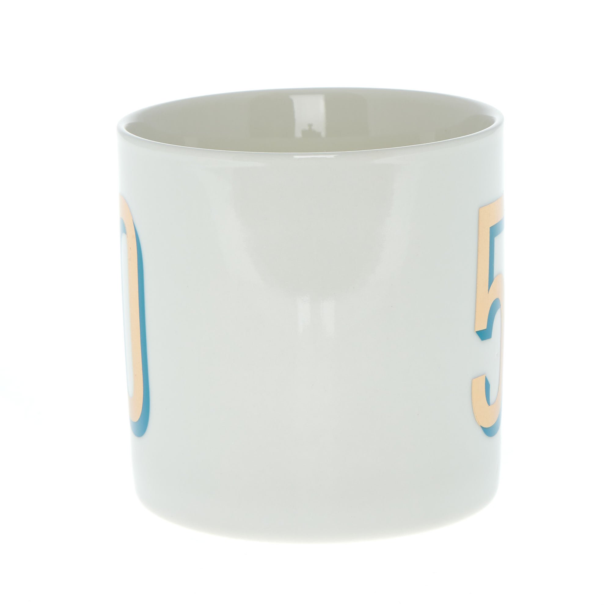 Blue & Gold 50th Birthday Mug